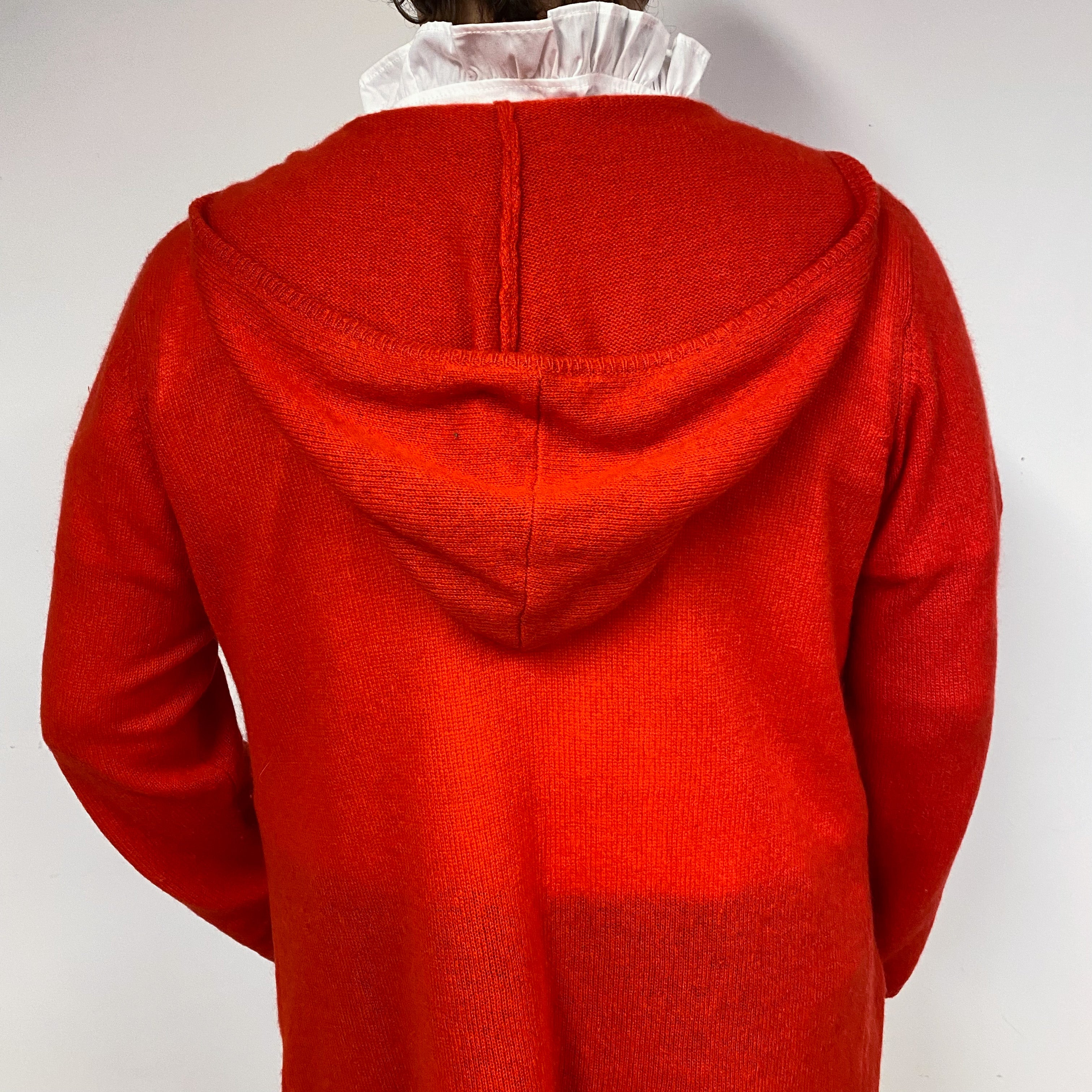 Scarlet Red Cashmere Edge to Edge Cardigan Large