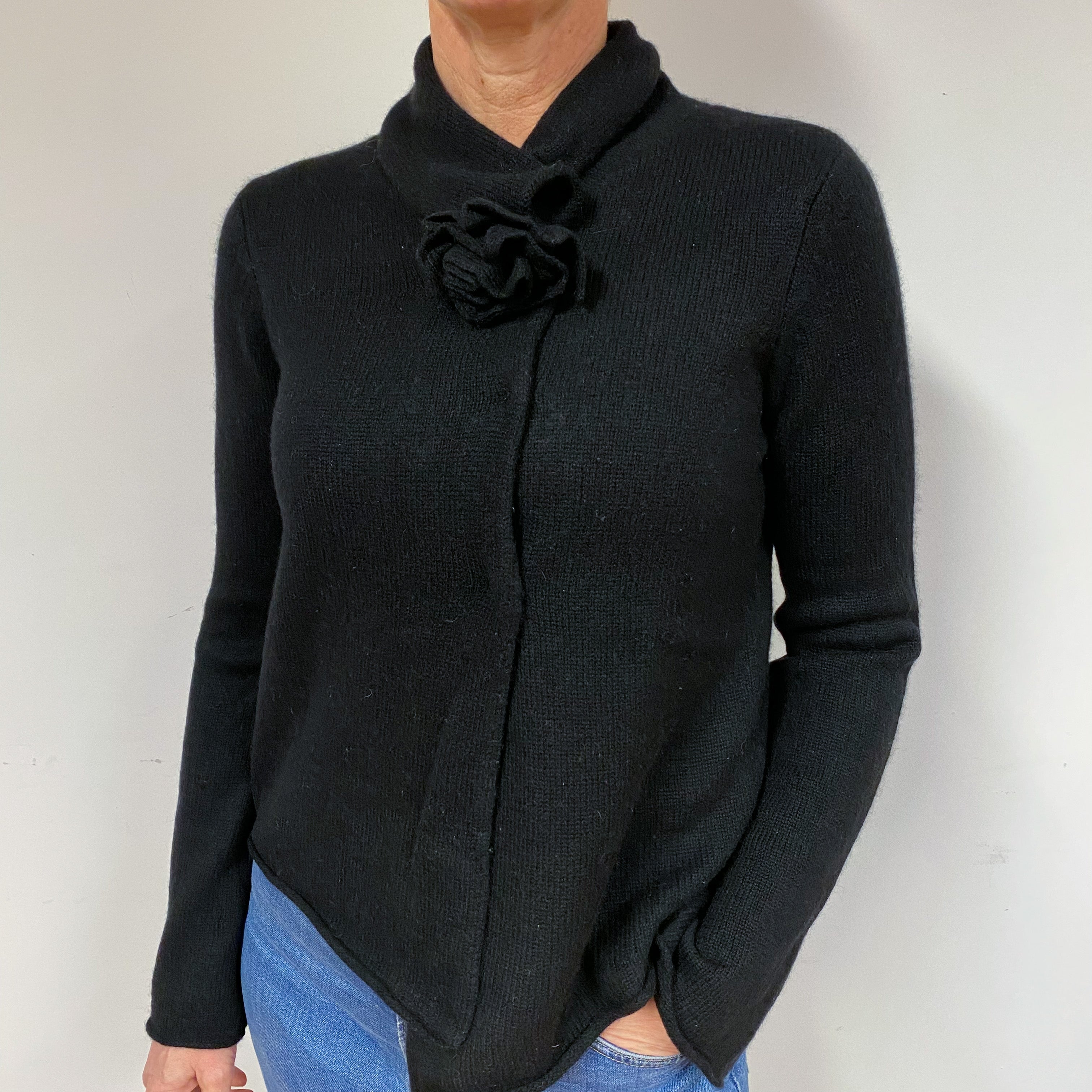 Black Cashmere Cardigan Medium