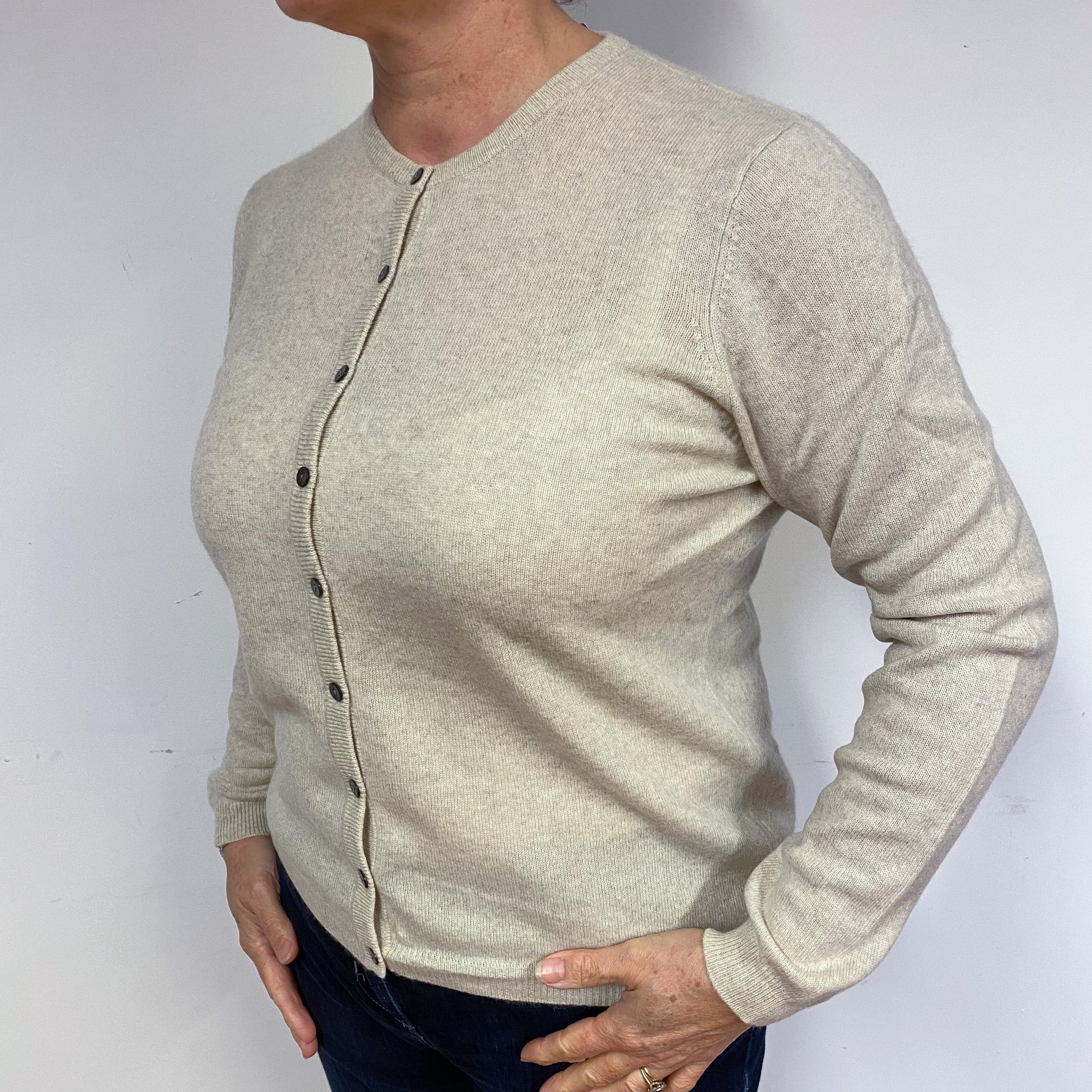Ryder Cashmere Cropped Cardigan Vanilla main image 1