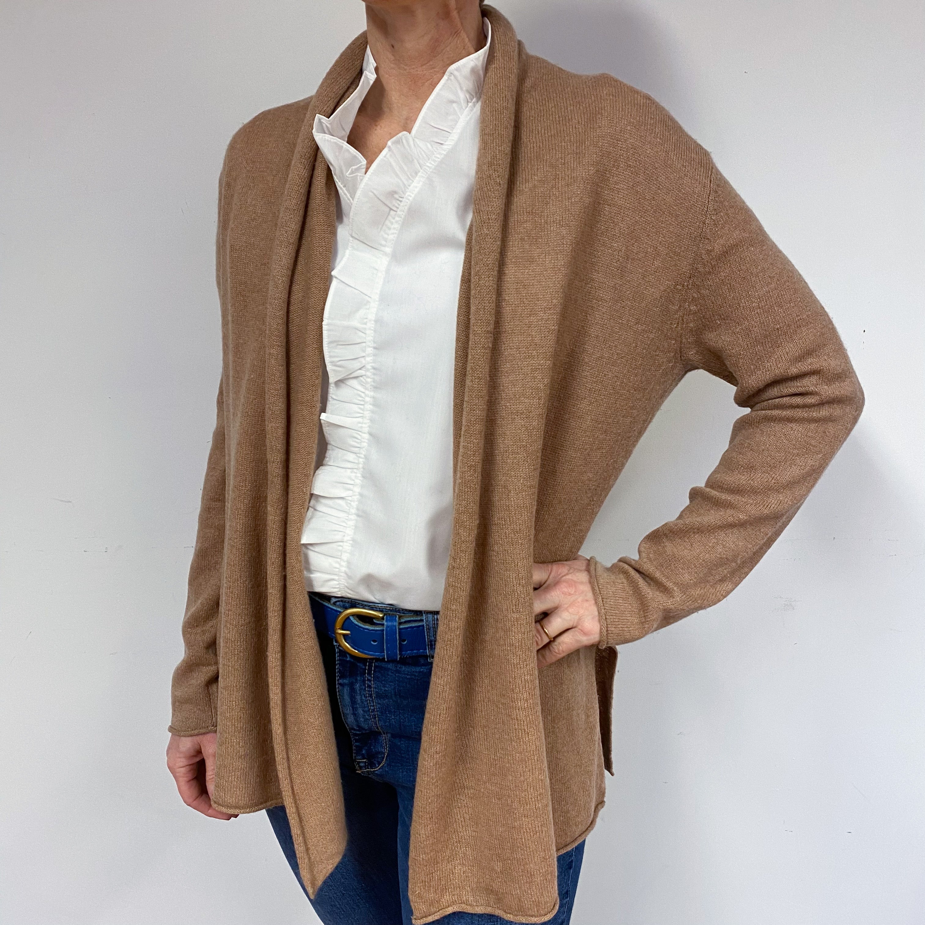 Butterscotch Brown Cashmere Cardigan Medium