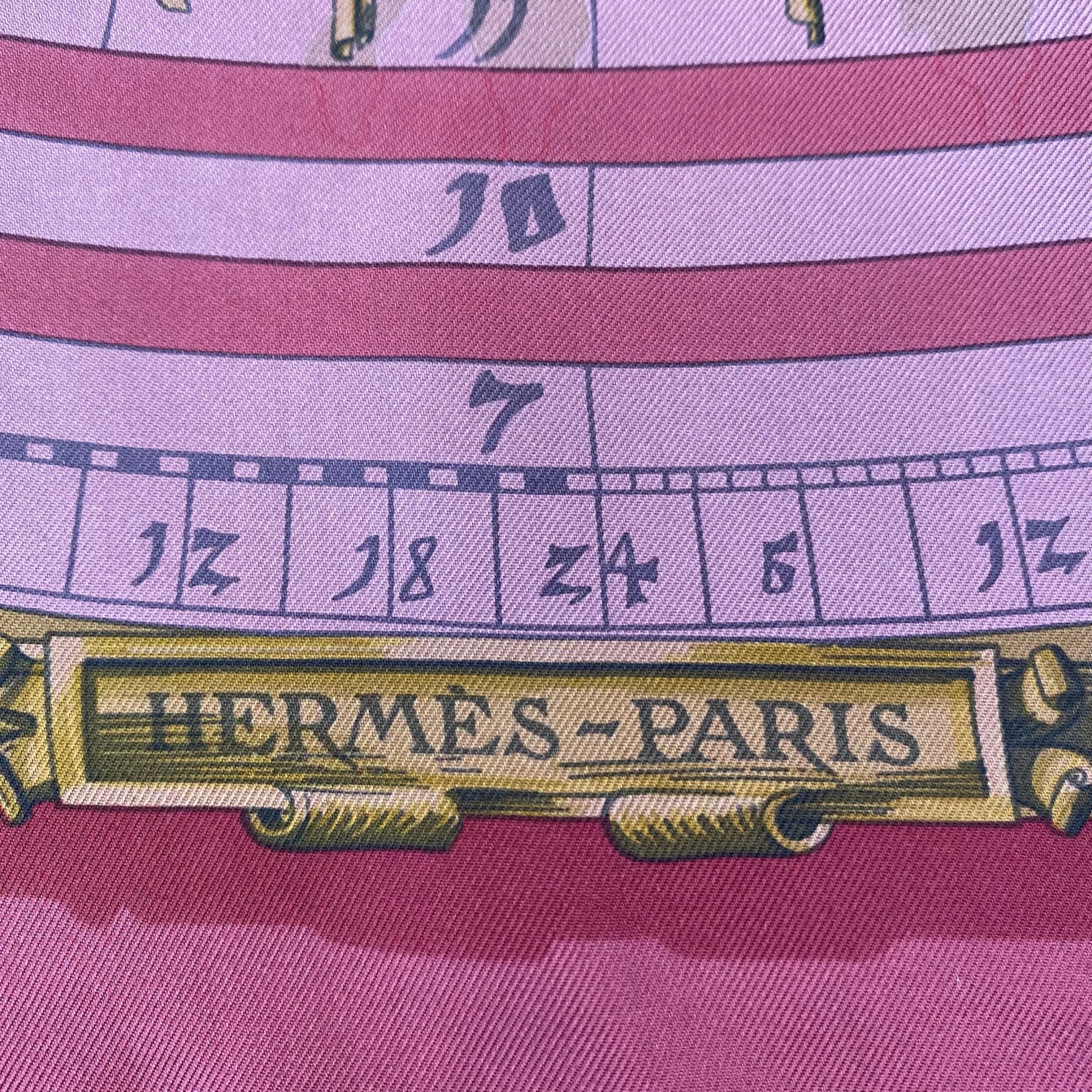 Hermès Dies et Hore Surteint Silk Scarf