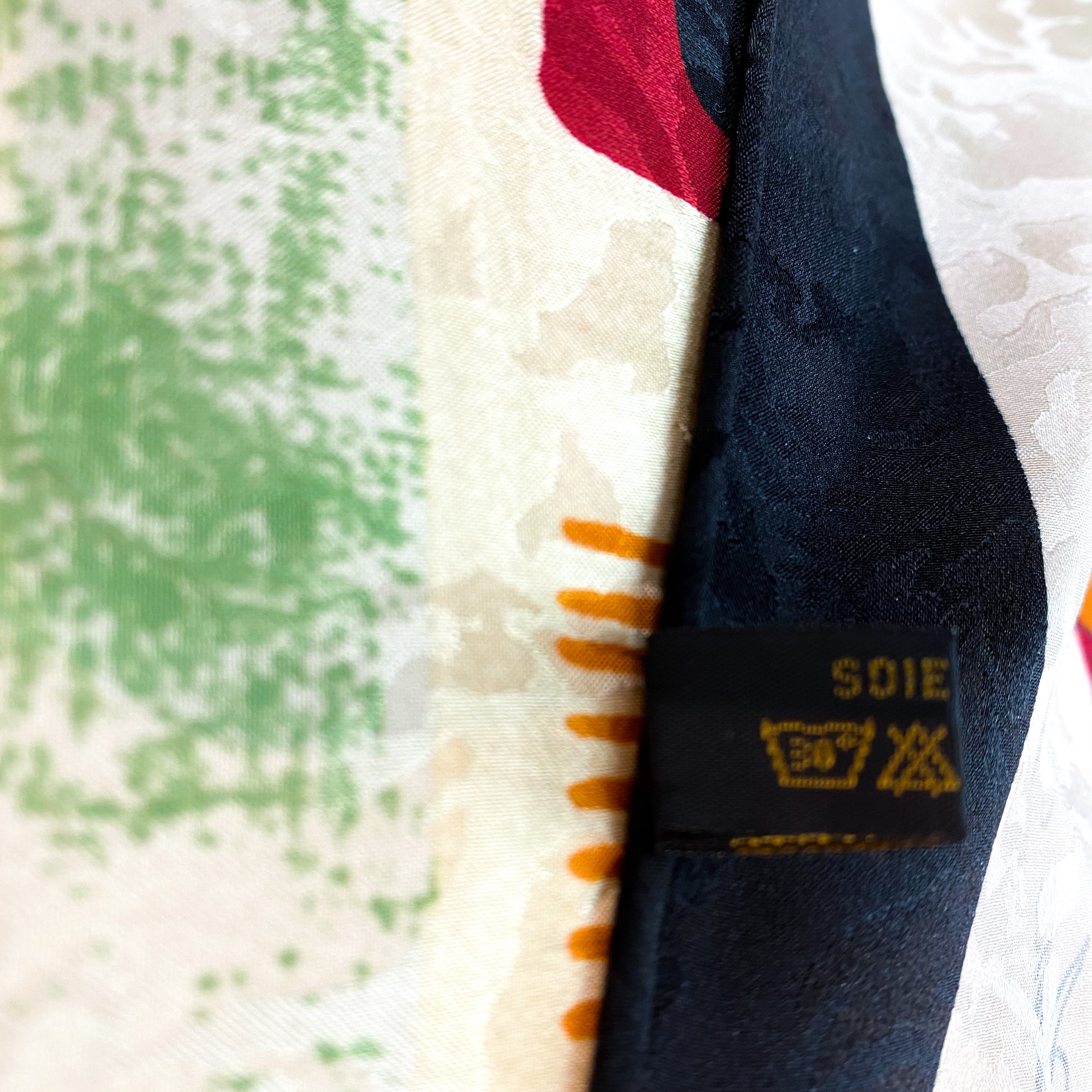 Anne De Sevil Abstract Vintage Silk Scarf
