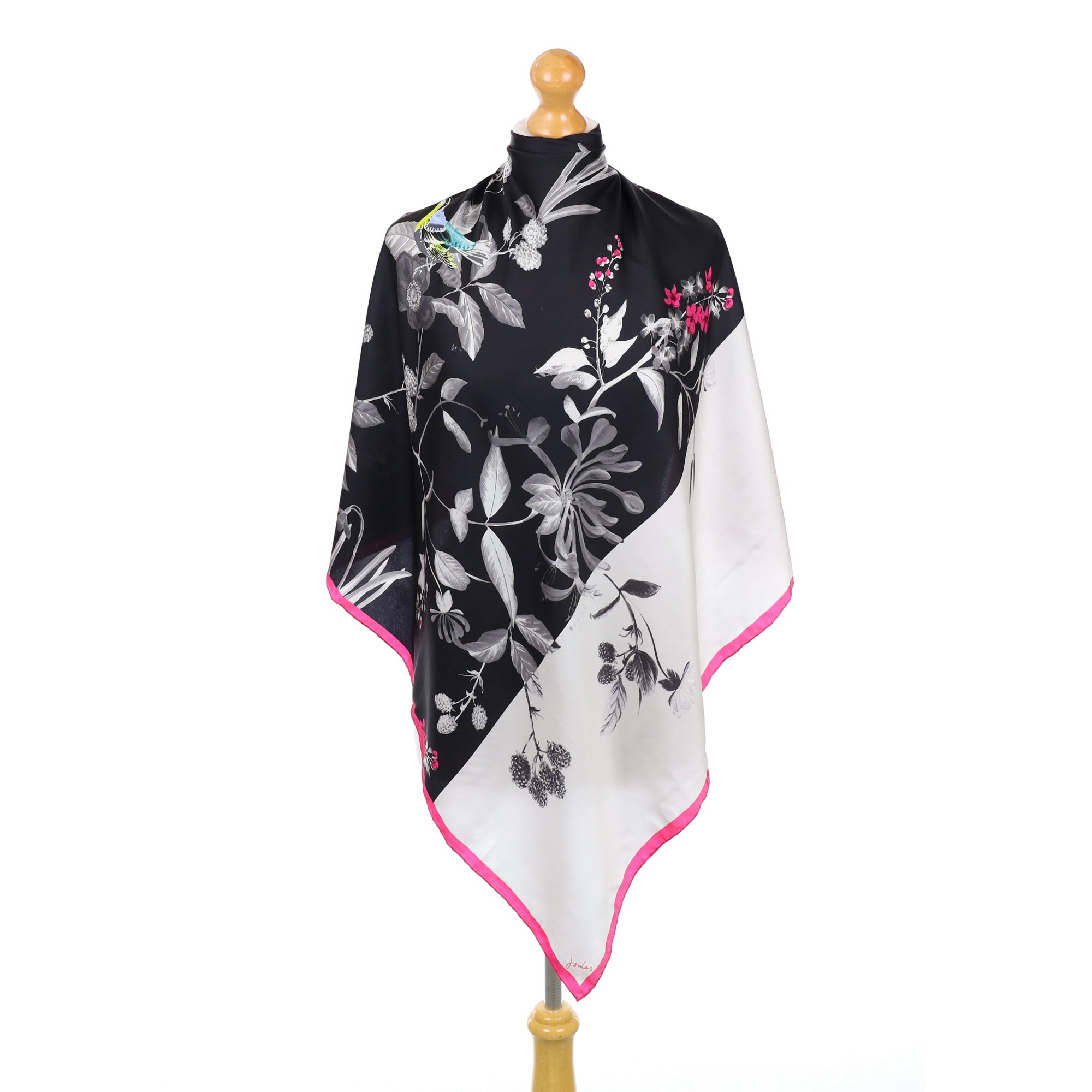 Joules Floral Silk Scarf
