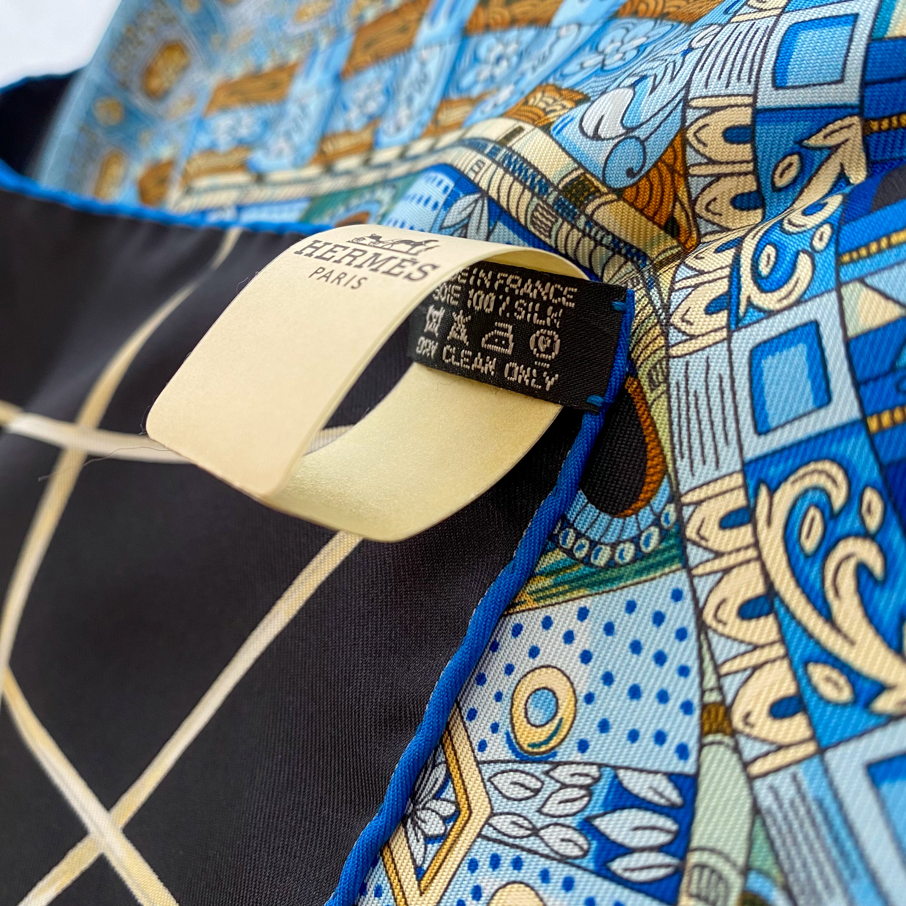 Brand New with Tags Boxed Hermès Les Domes Celestes Silk Scarf