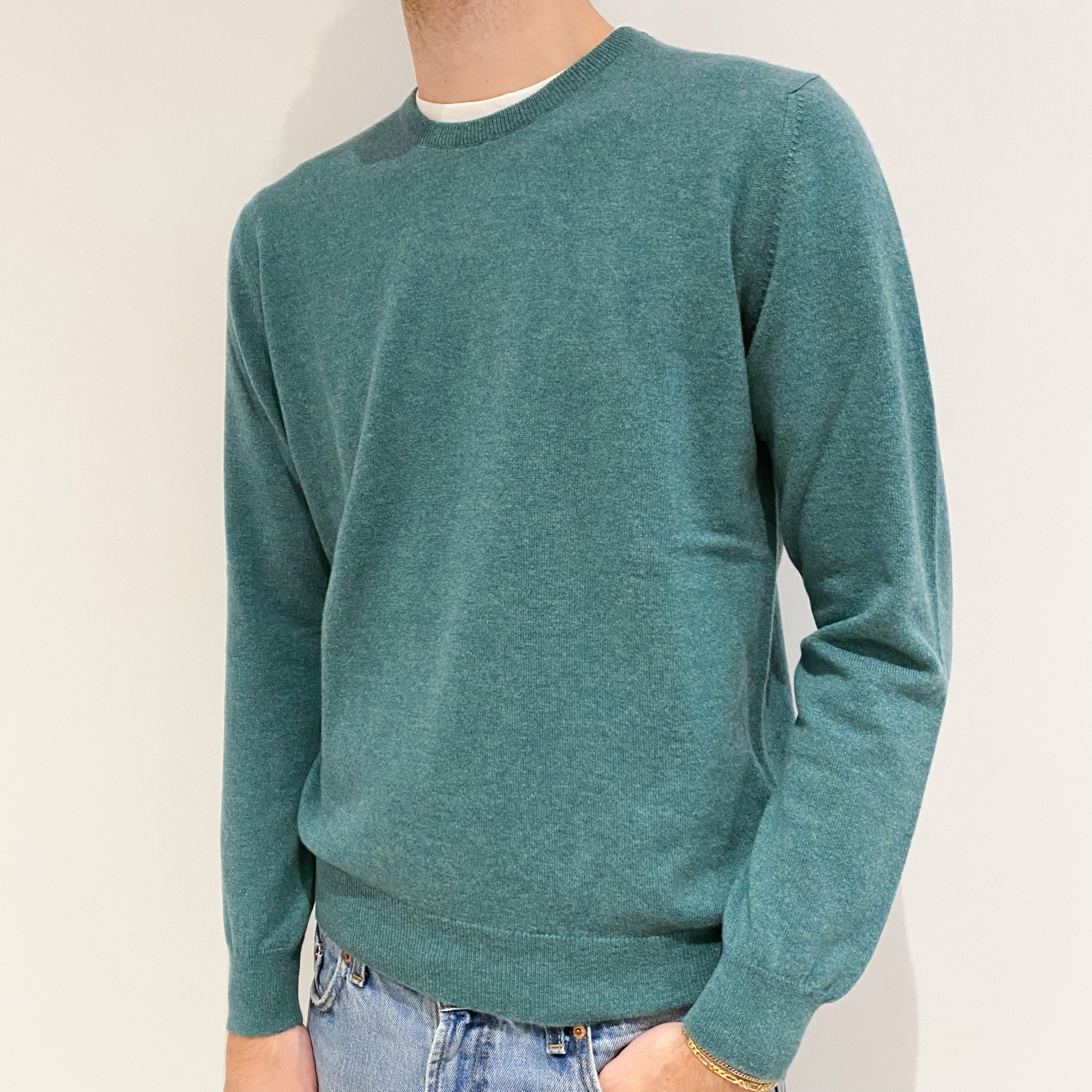 Men’s Brand New Scottish Sea Green Crew Neck Jumper M/L/XL