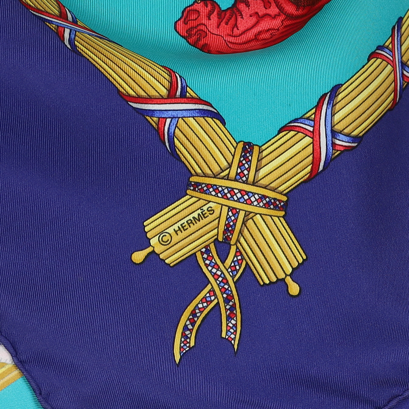 Hermès République Française Liberte Égalité Fraternité 1789 Silk Scarf
