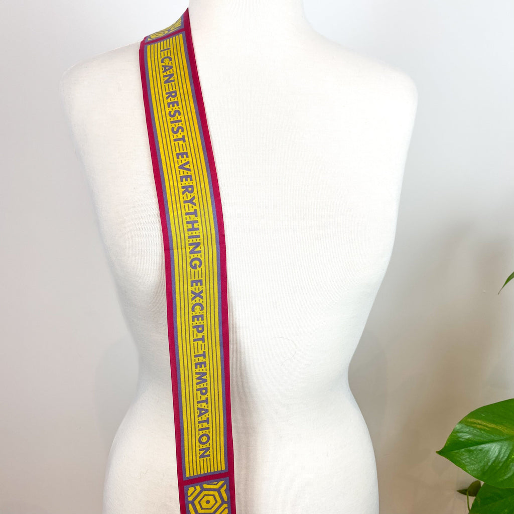 Furious Goose Slogan Twilly Silk Scarf