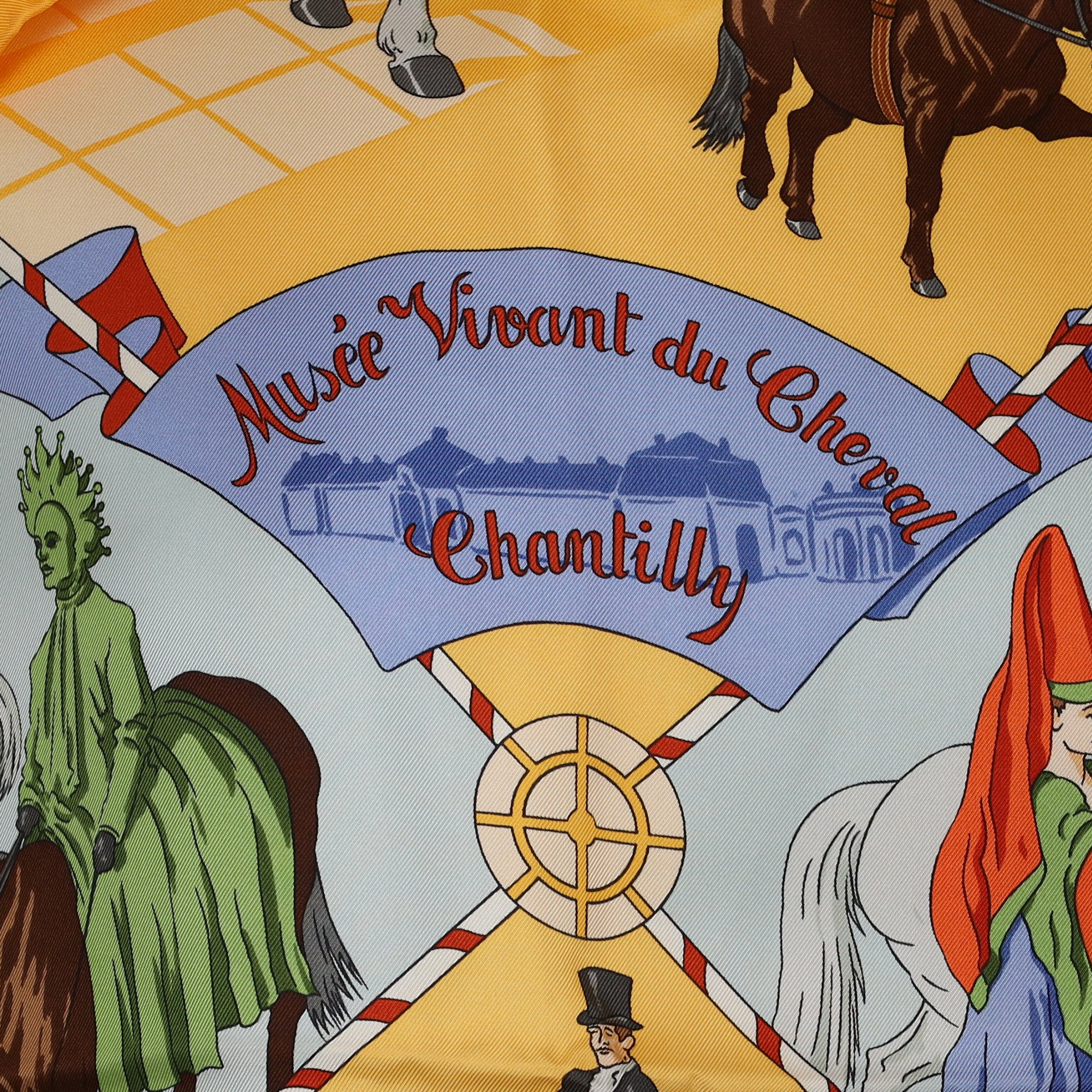 Brand New Boxed Hermès Musée Vivant du Cheval Chantilly Silk Scarf