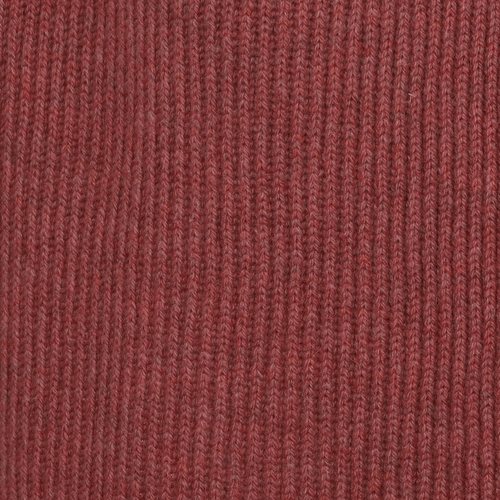 Brand New Scottish Rusty Rose Rib Cashmere Scarf