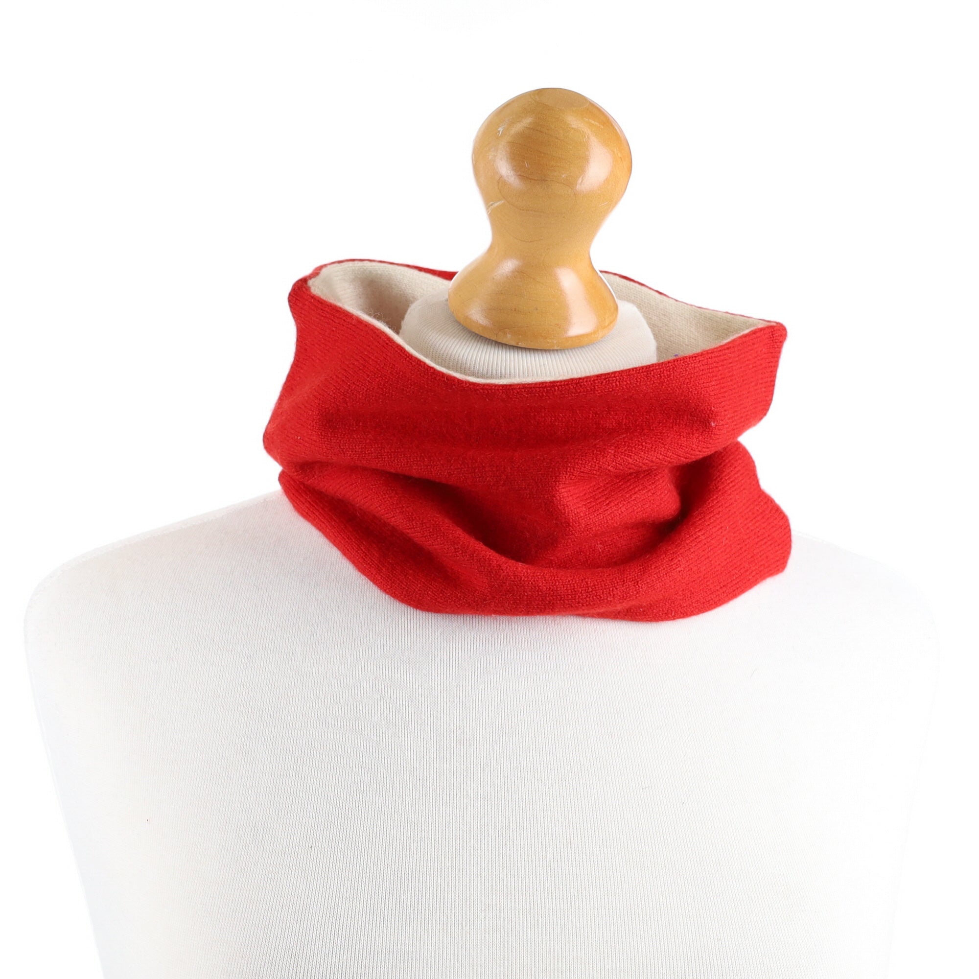 Postbox Red and Cream Neck Warmer