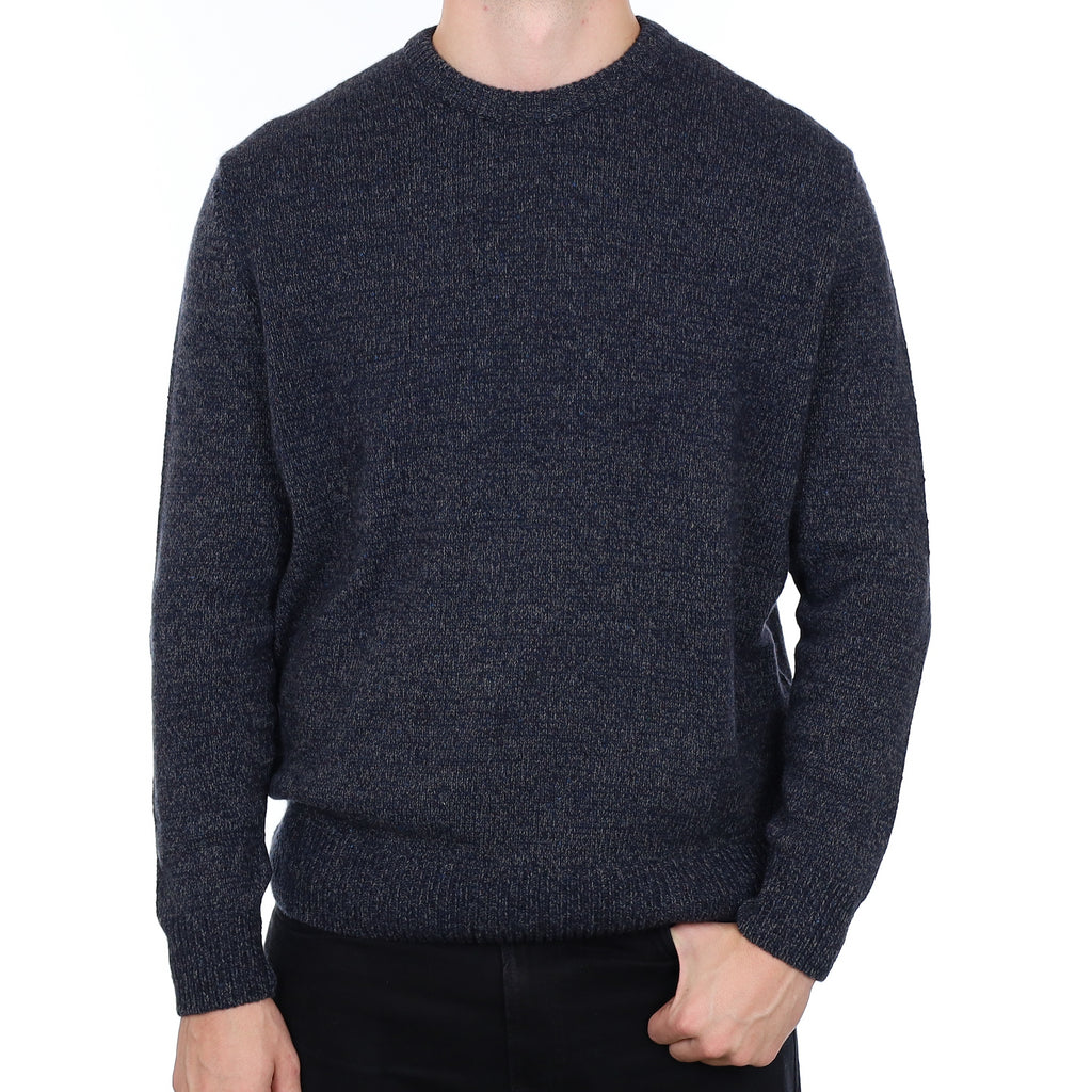 Men’s Brand New Scottish Charcoal Marl Cashmere Crew Neck Jumper XXL