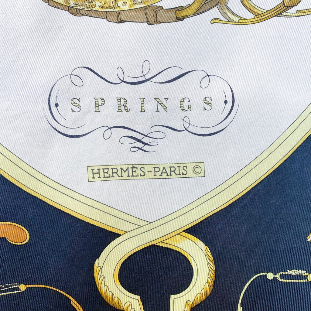 Boxed Hermes Springs Vintage Silk Scarf