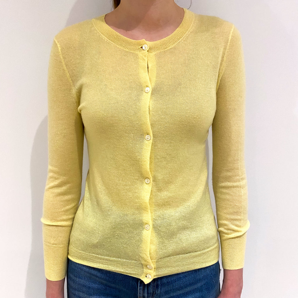 Primrose Yellow Fine Knit Cardigan Extra Small