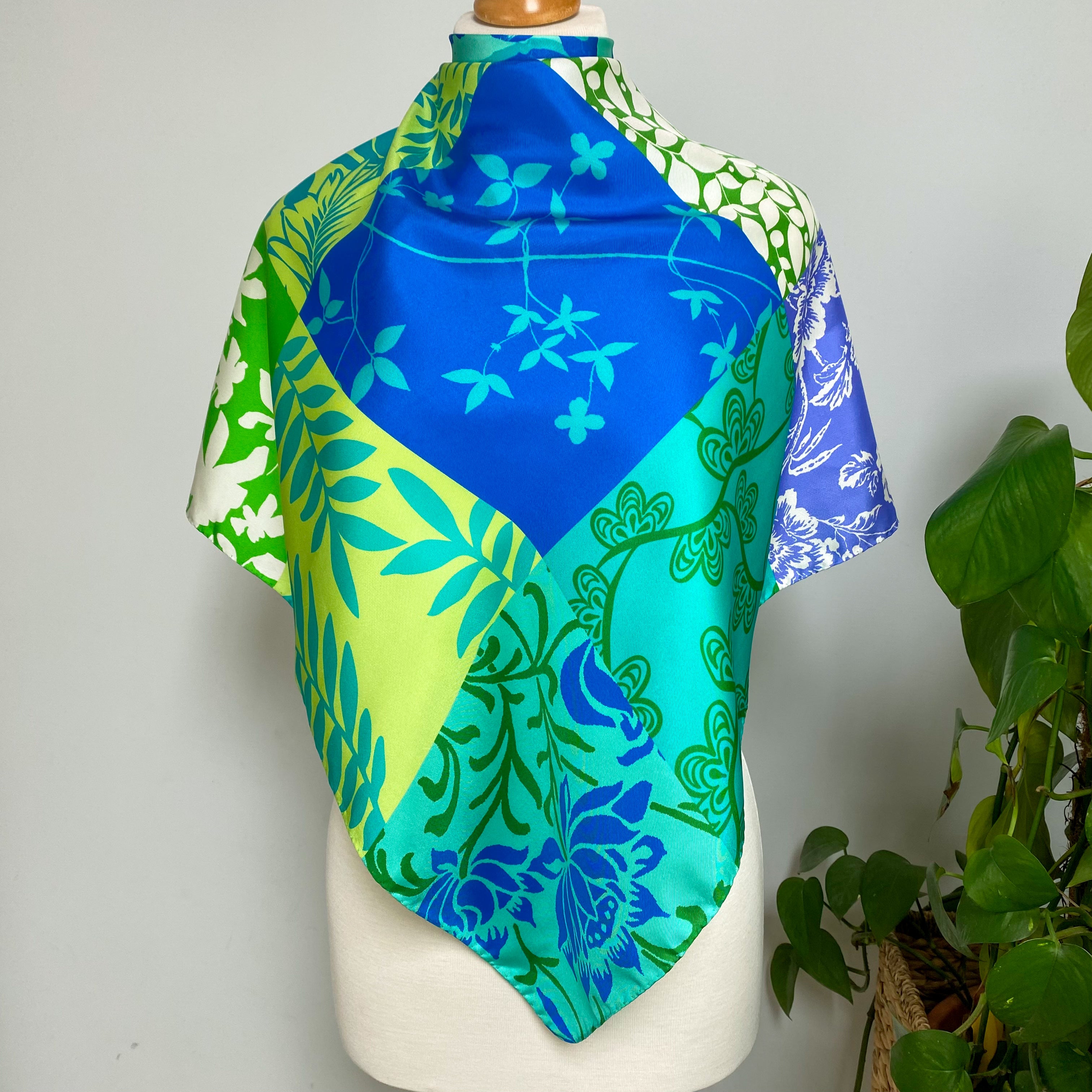 Floral Italian Silk Scarf