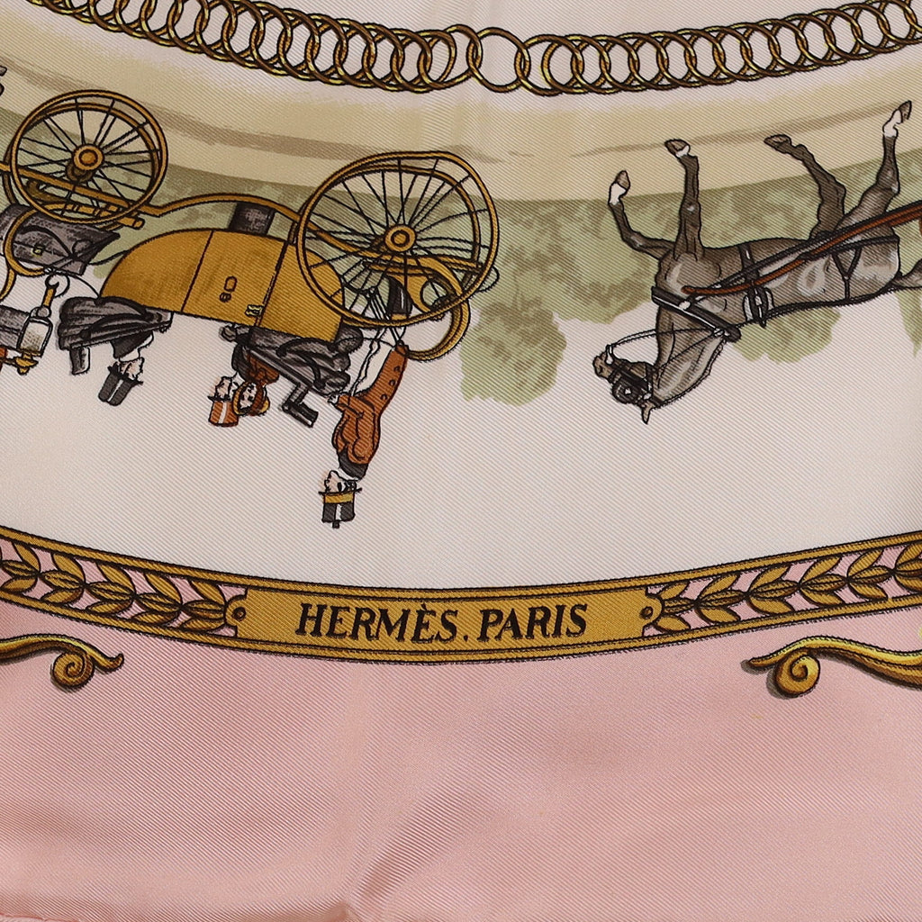 Pristine Hermès La Promenade De Longchamps Silk Scarf