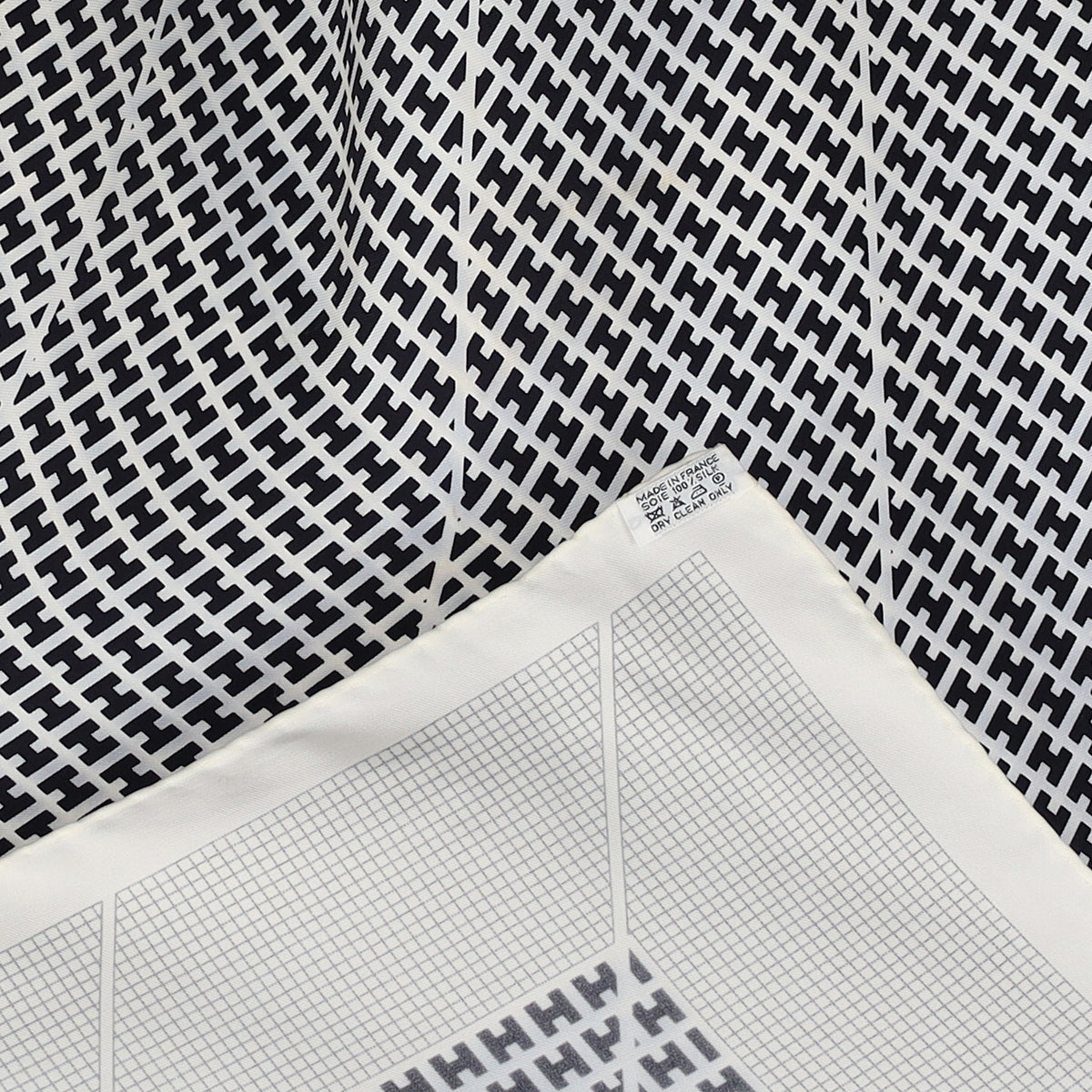 Hermès H En Biais Silk Scarf