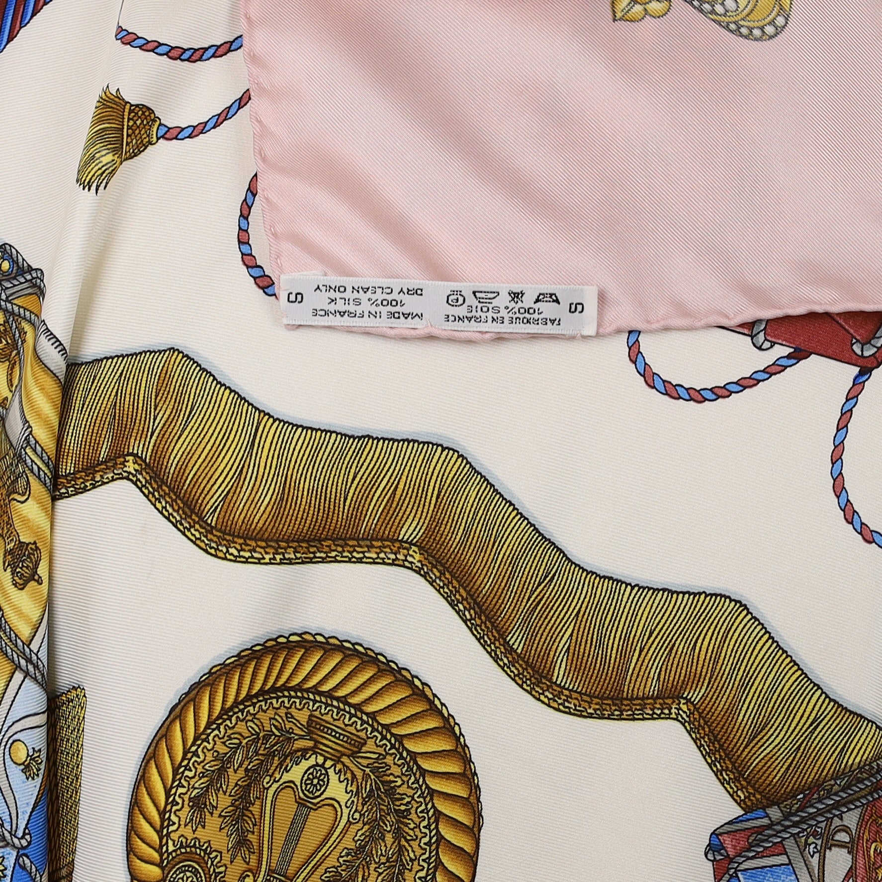 Hermès Les Tambours Vintage Silk Scarf