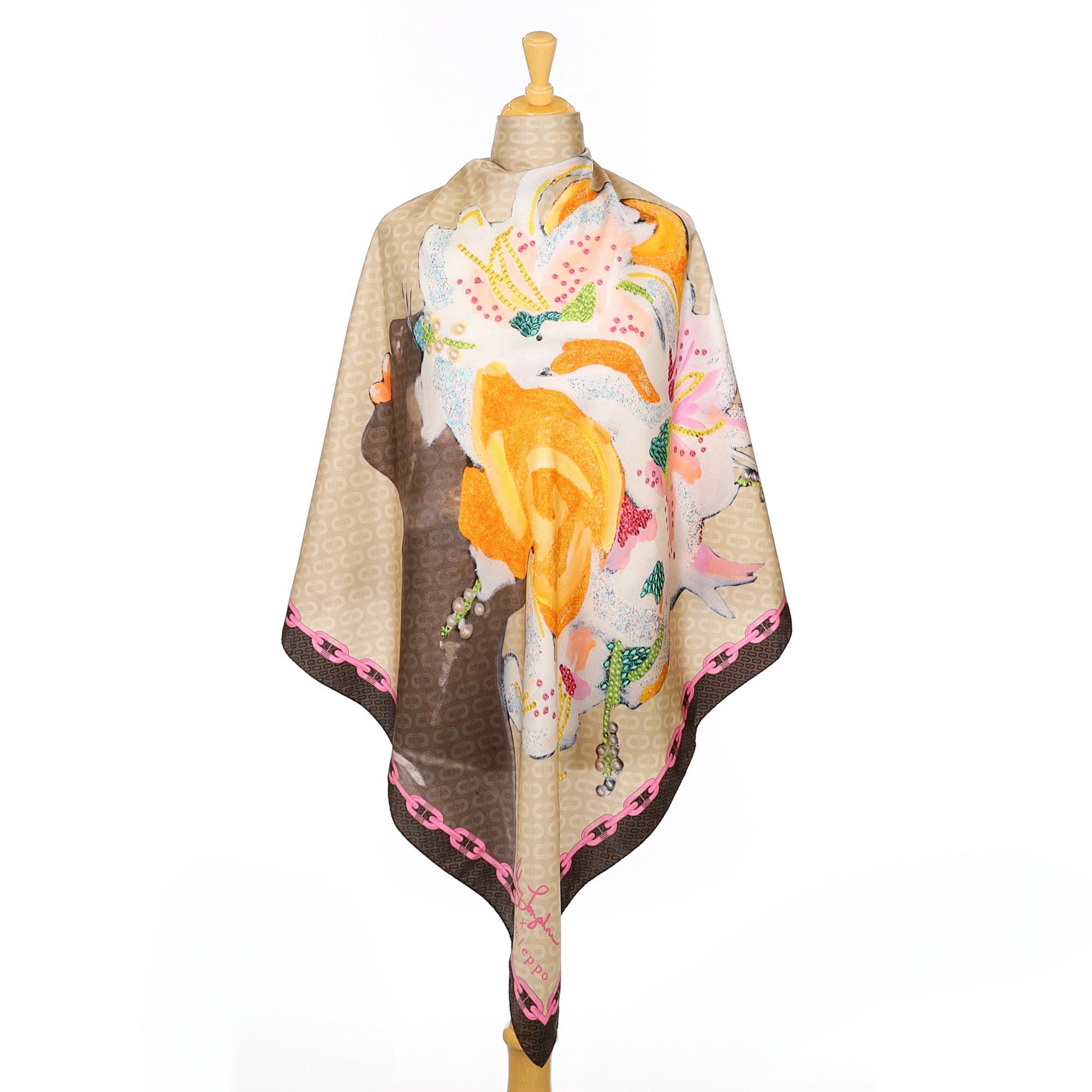 Brand New Boxed Dee Ocleppo Silk Scarf