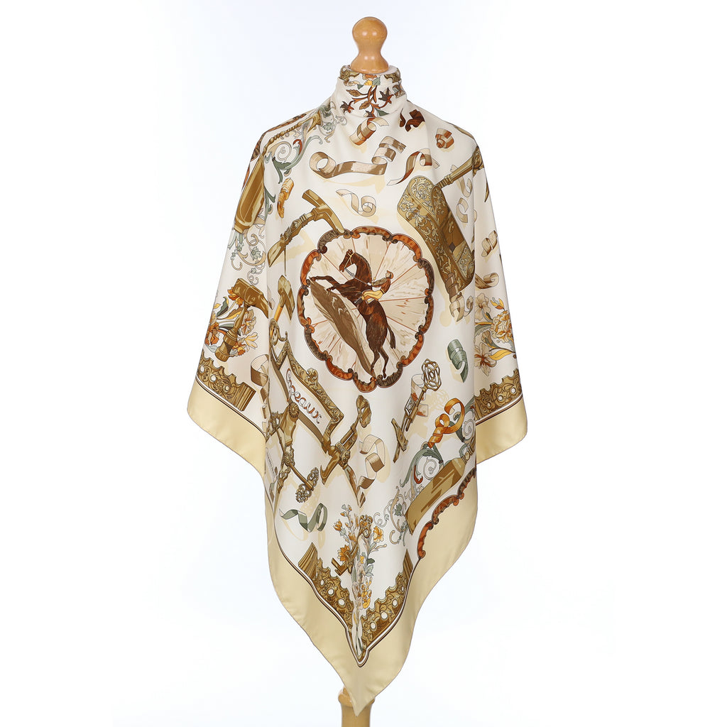 Hermès Copeaux Vintage Silk Scarf
