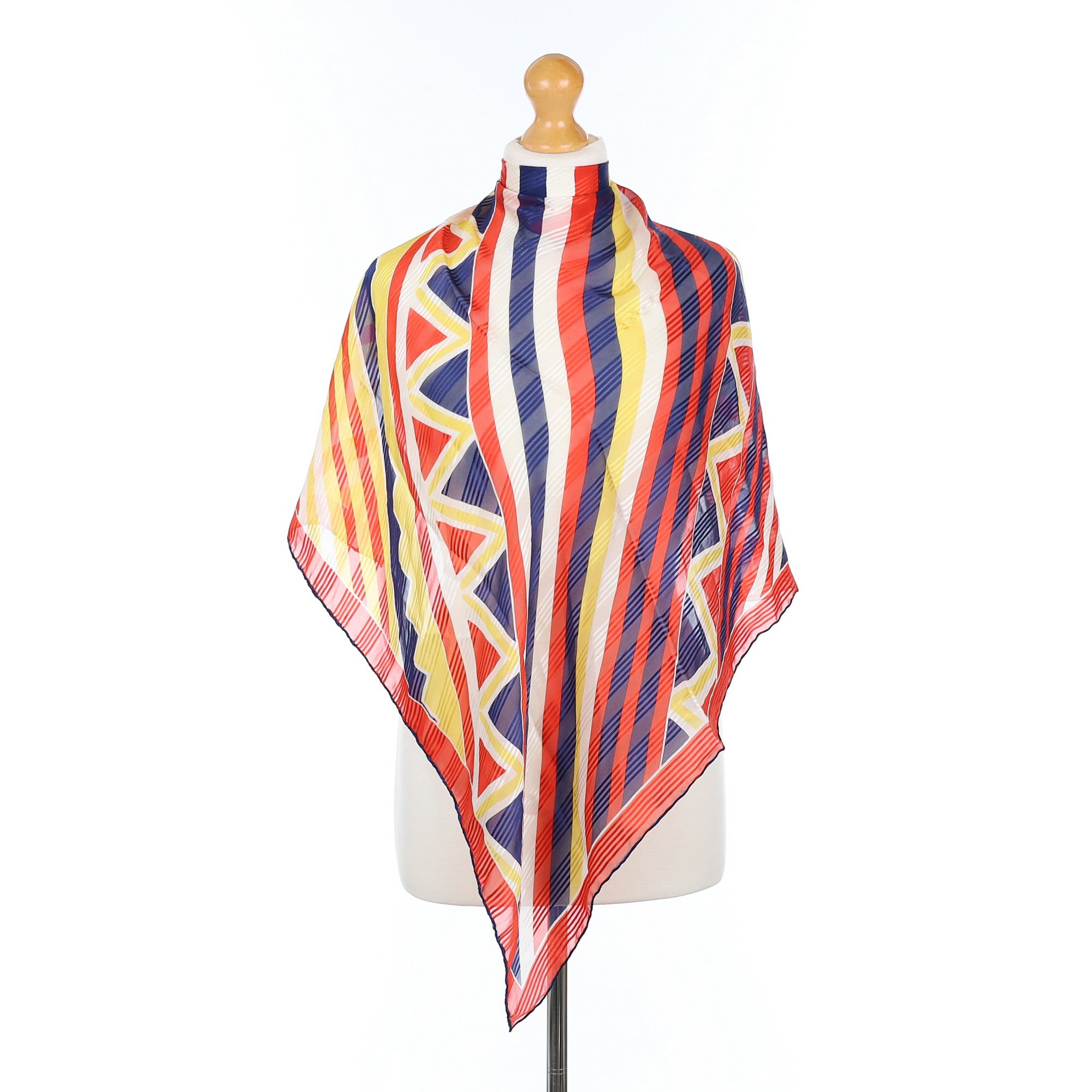 Harrods Striped Vintage Silk Scarf
