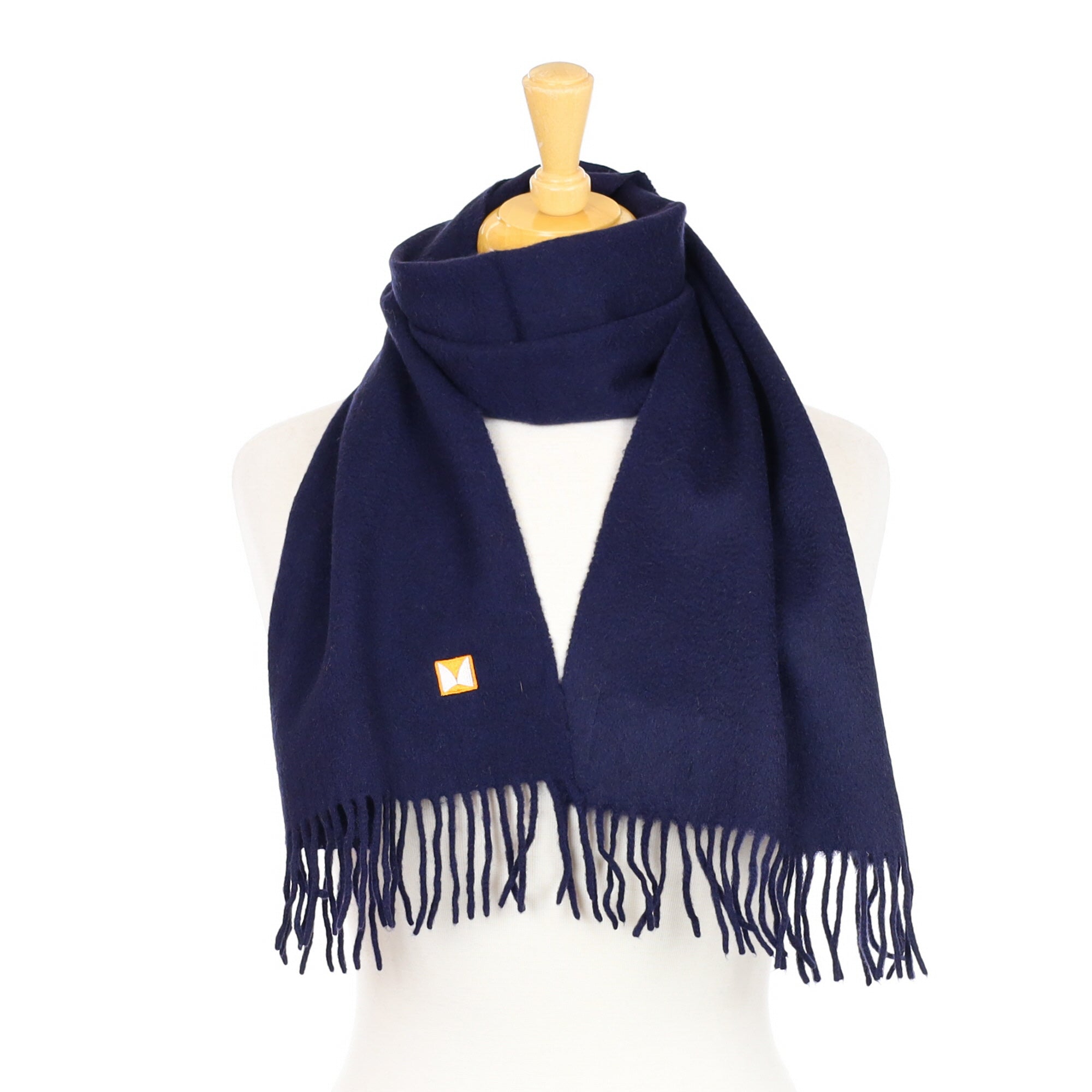 French Navy Cashmere Woven Scarf