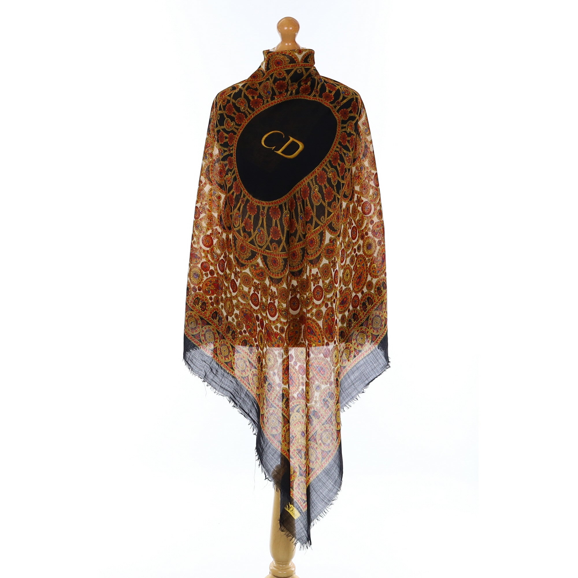 Christian Dior Vintage Wool and Silk Blend Scarf