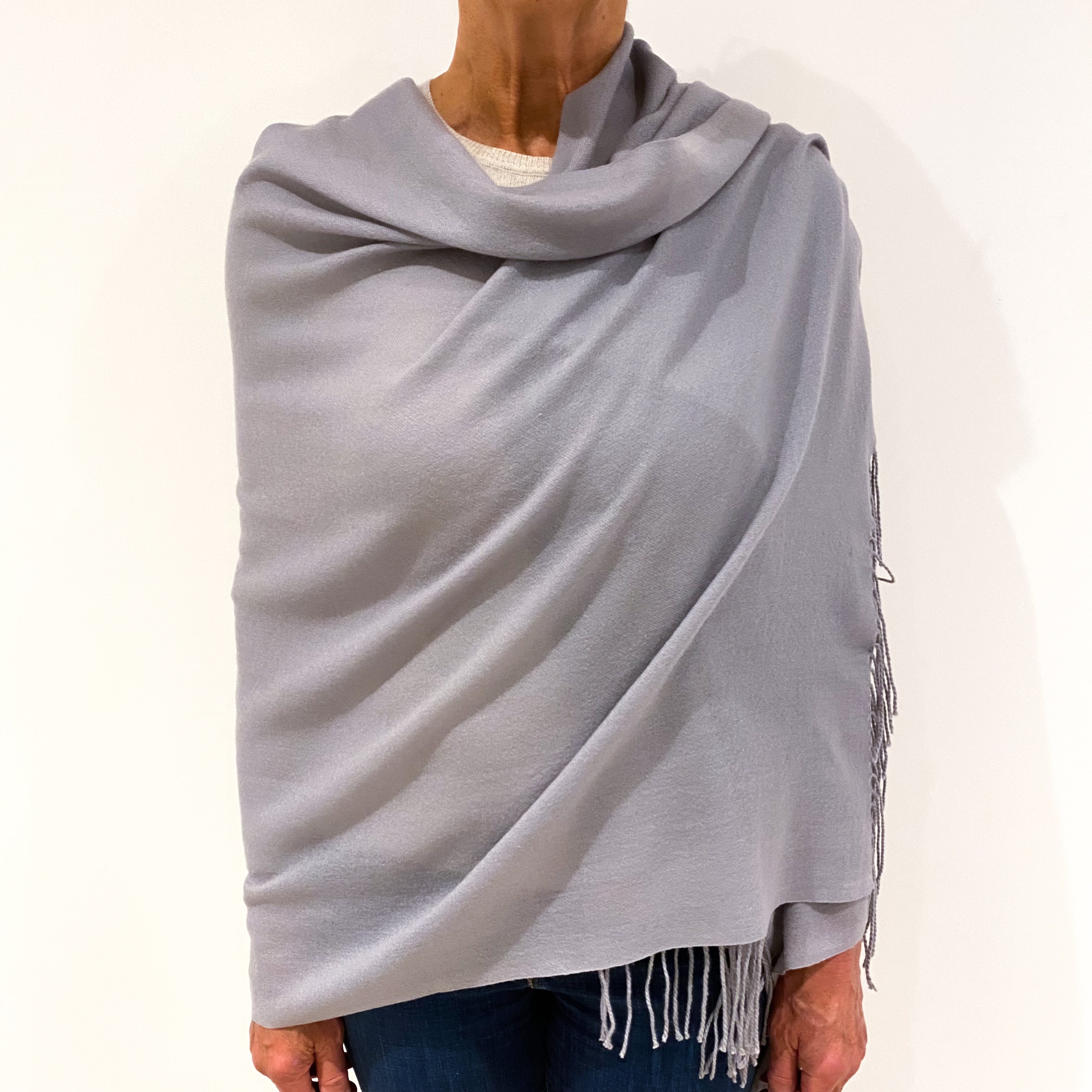 Smoke Grey Brand New Cashmere Pashmina Scarf