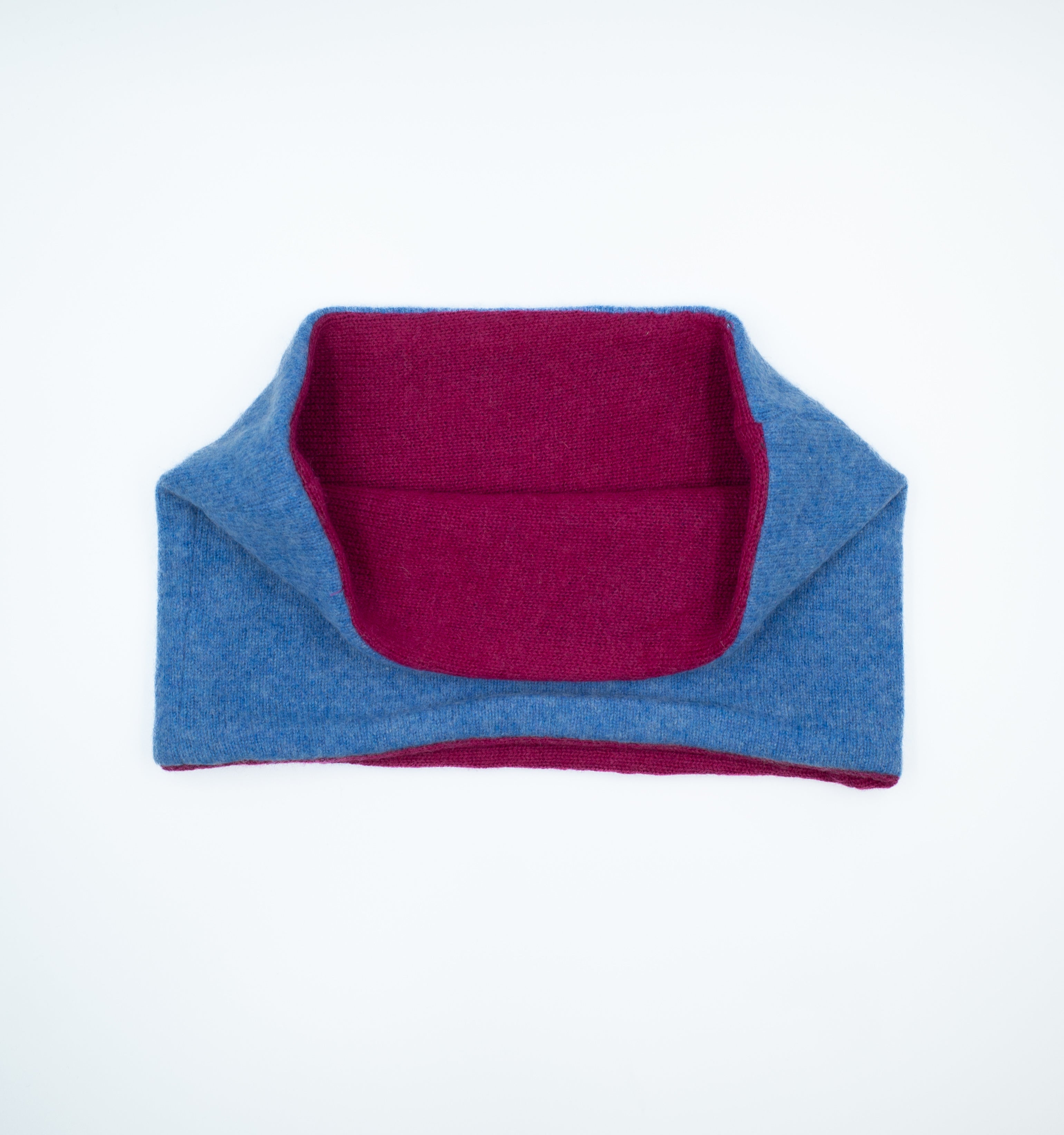 Cornflower Blue and Cherry Pink Neck Warmer