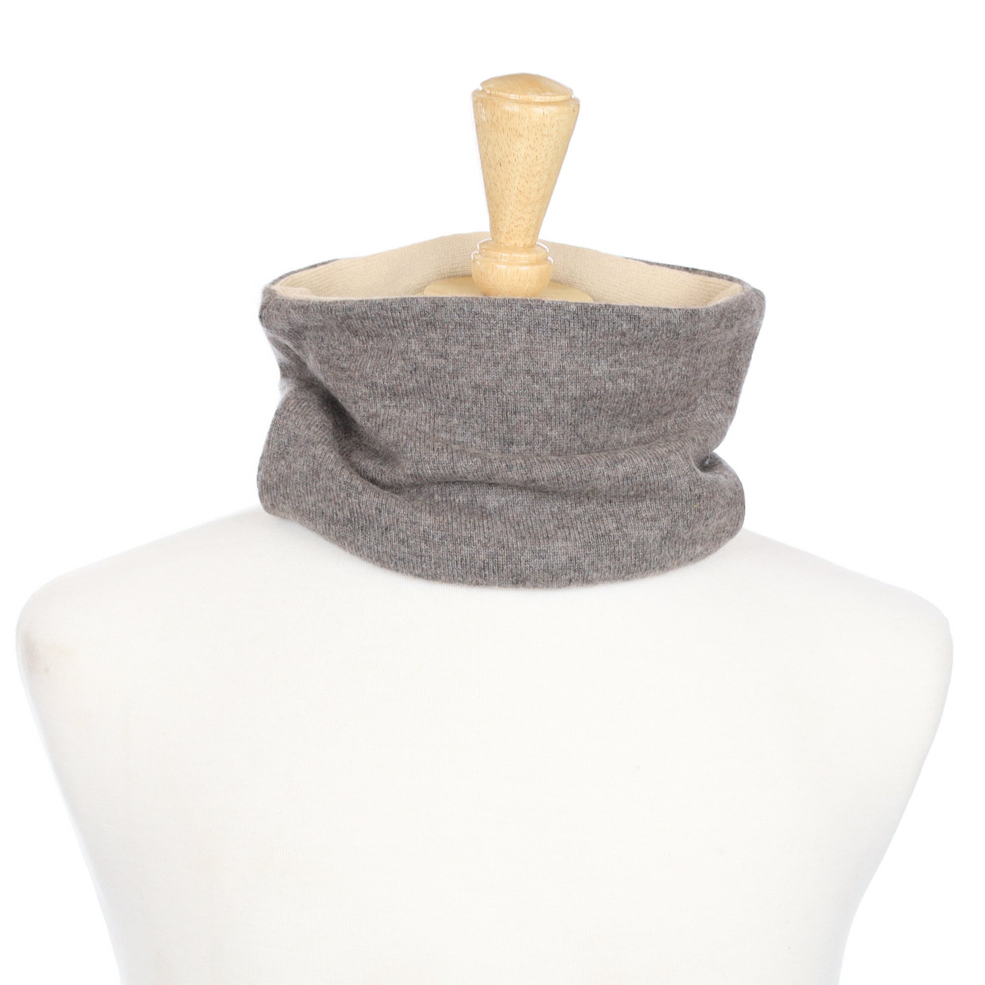 Mocha and Beige Neck Warmer