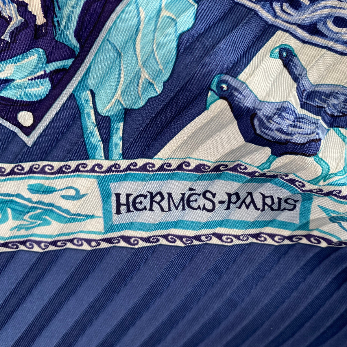 Hermès Le Jardin des Coptes Silk Plissé Scarf