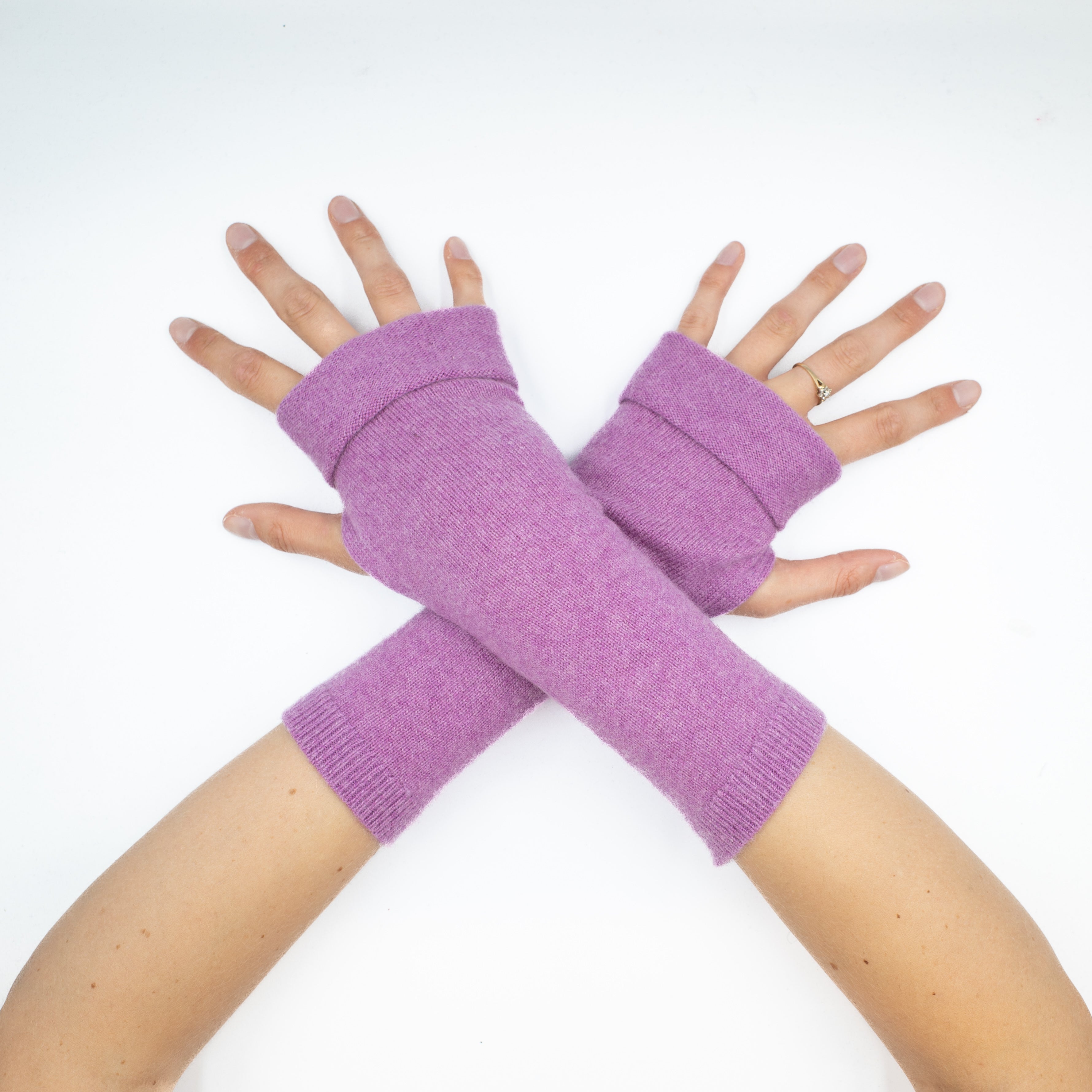 Foxglove Pink Fingerless Gloves