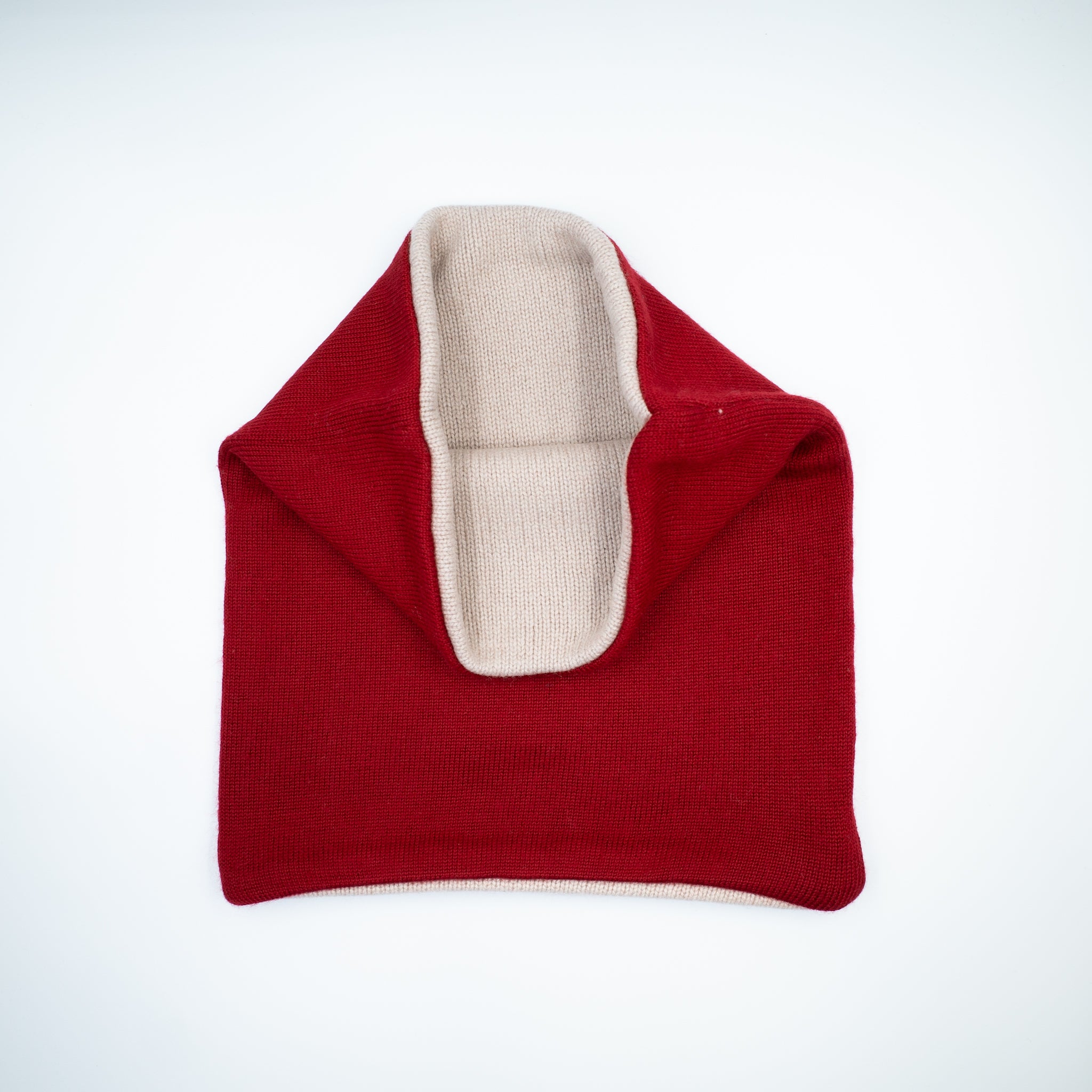 Men’s Taupe and Crimson Luxury Double Layered Snood