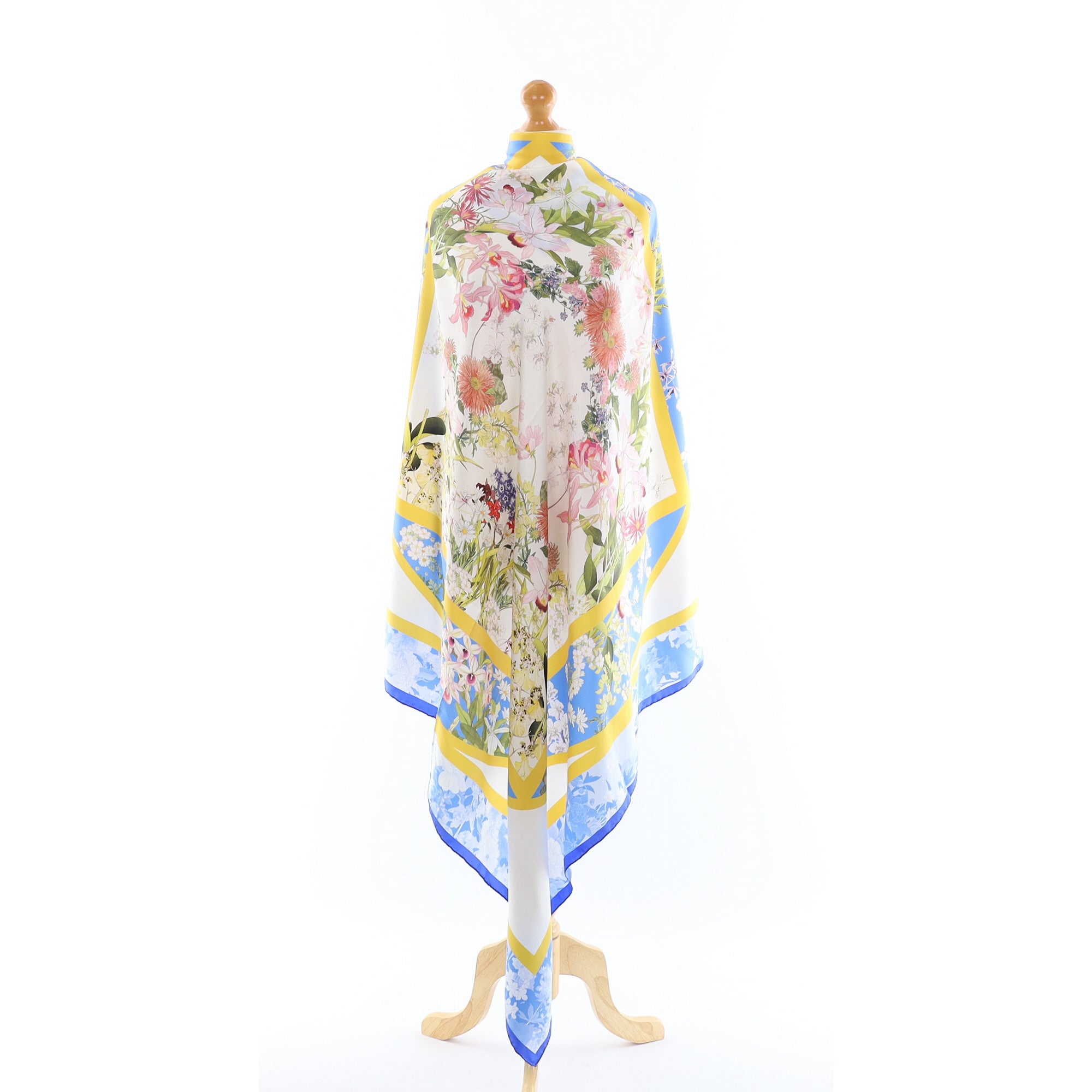 St Piece Large Floral Silk Scarf