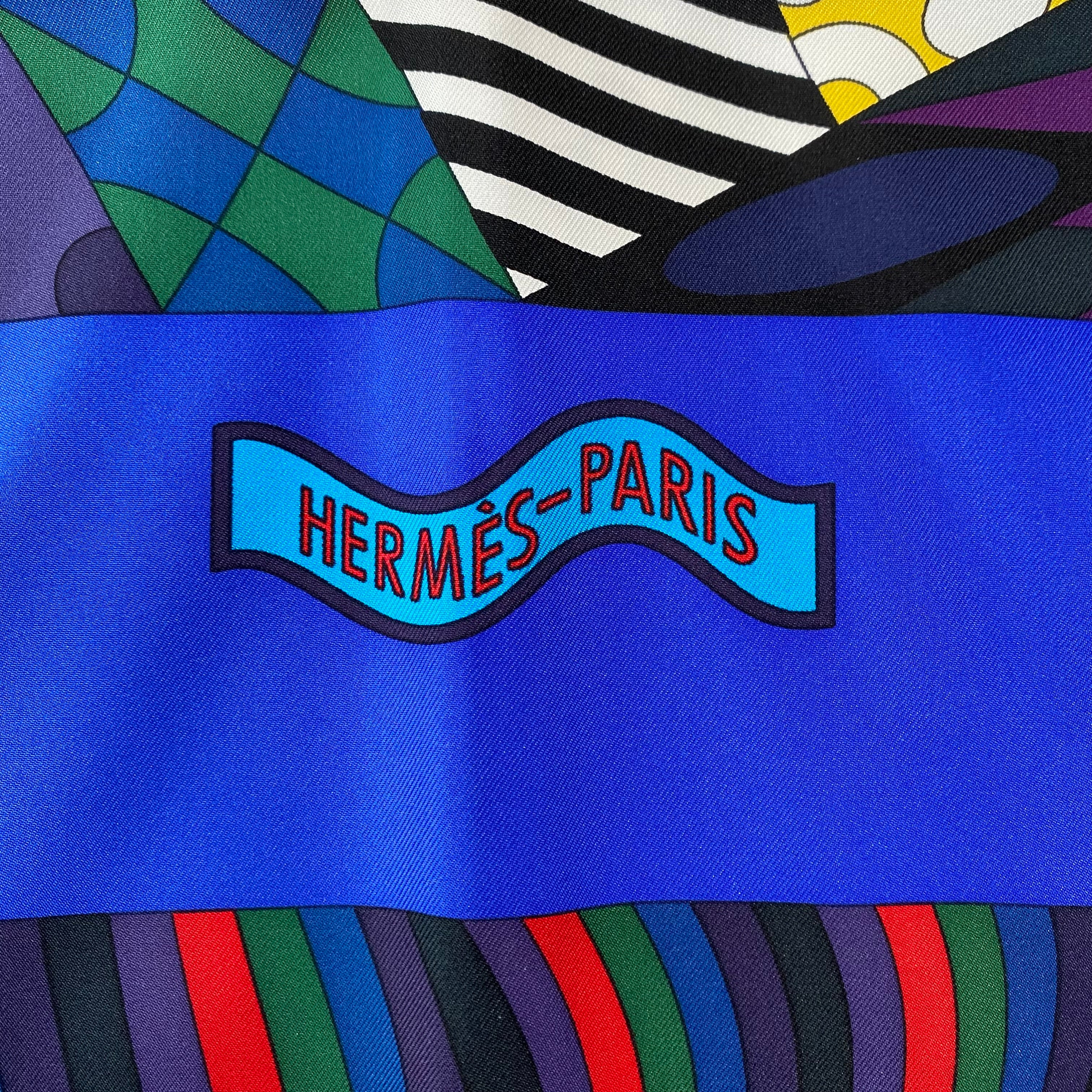 Unworn Boxed Hermès Bonnes Vibrations Silk Scarf