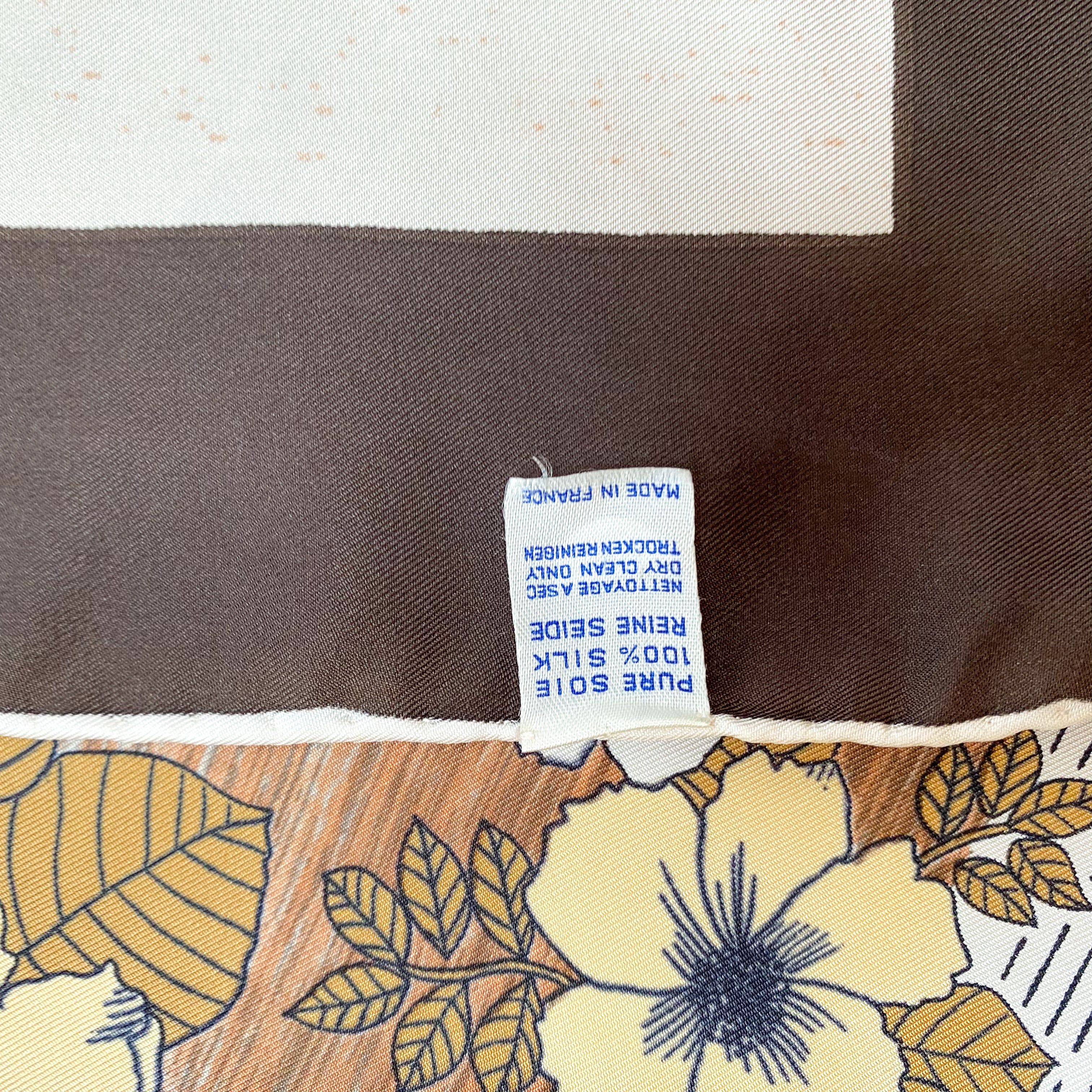 1970s Maggy Rouff Paris Vintage Silk Scarf