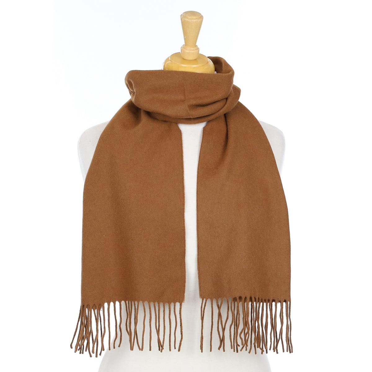 Cinnamon Brown Woven Cashmere Scarf