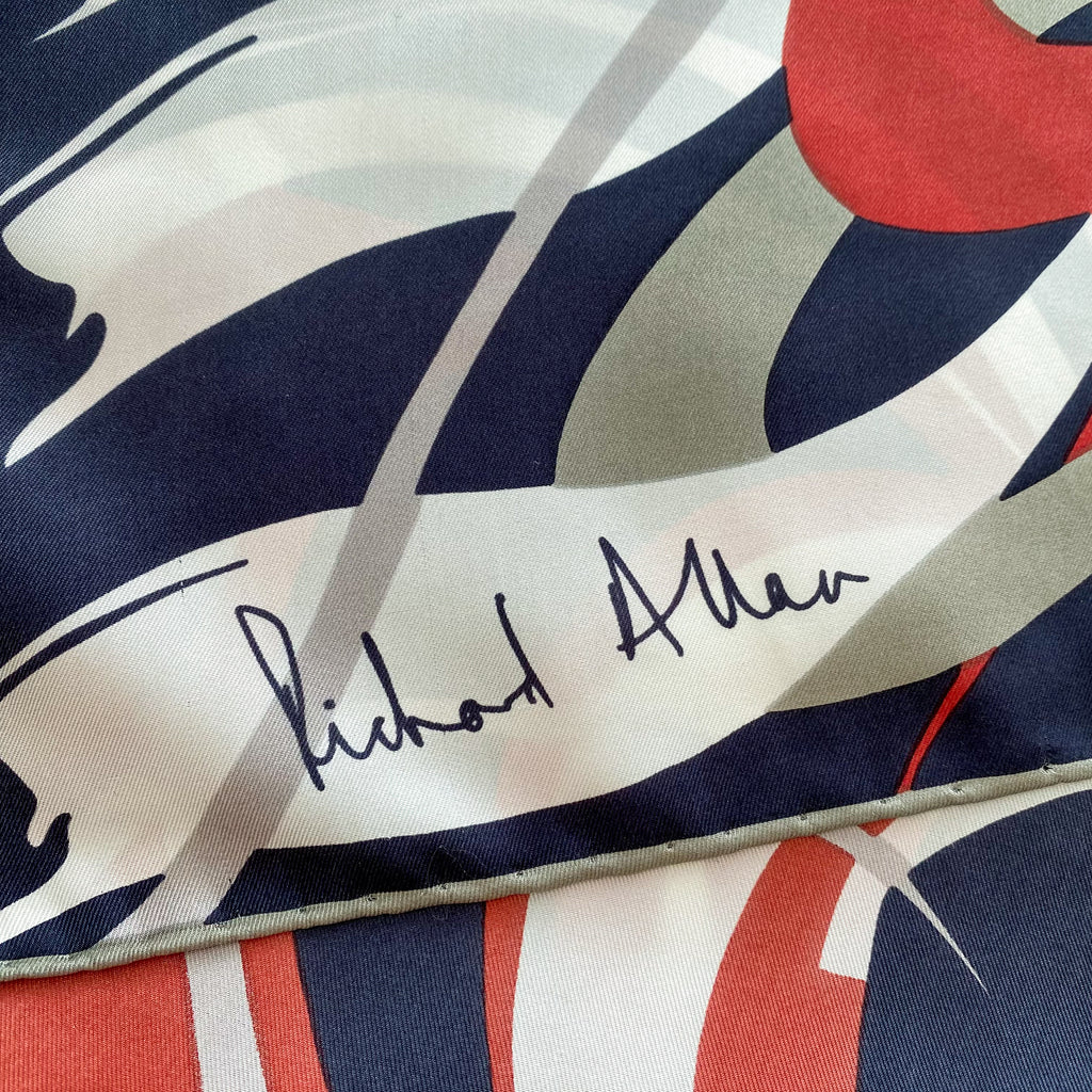 70’s Richard Allan Abstract Silk Scarf