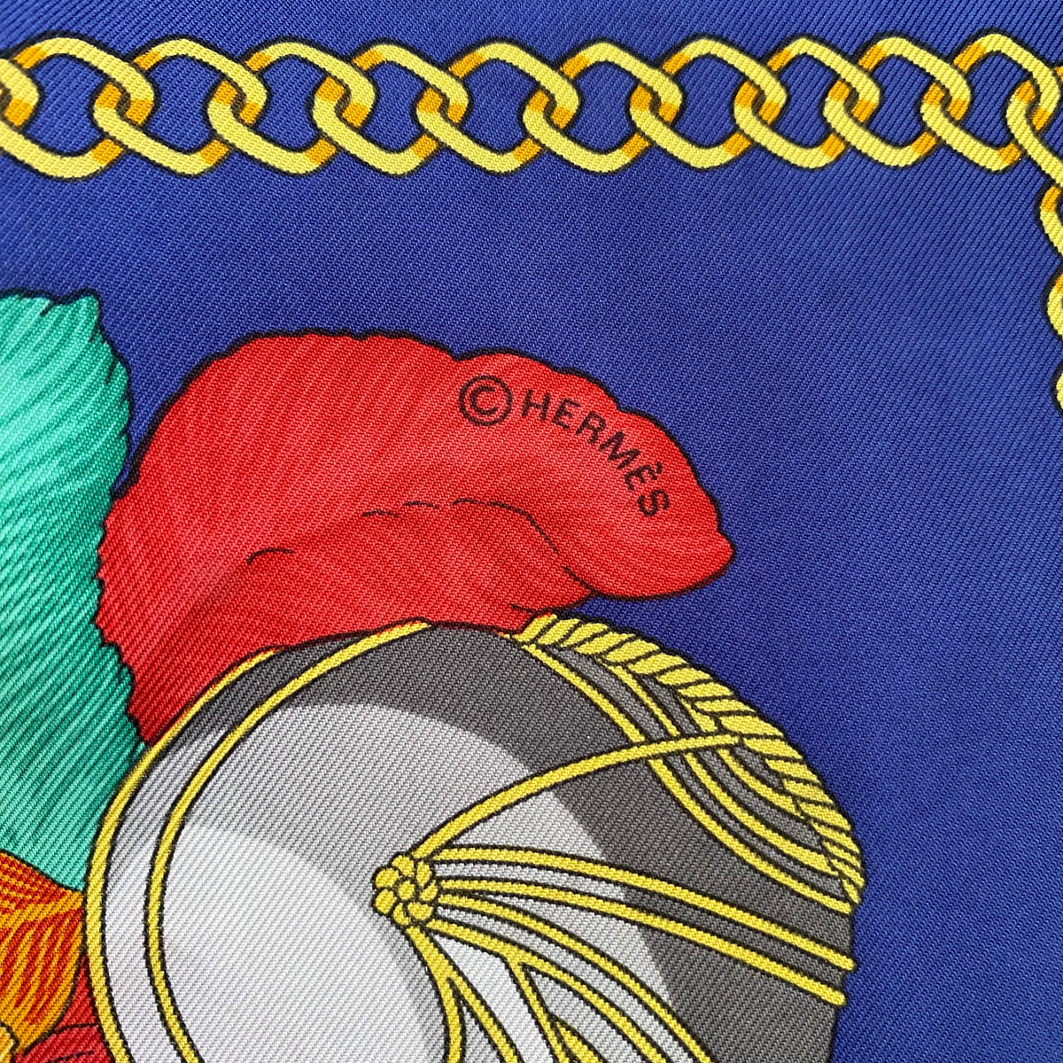 Hermès Chocs En Plumes Silk Scarf
