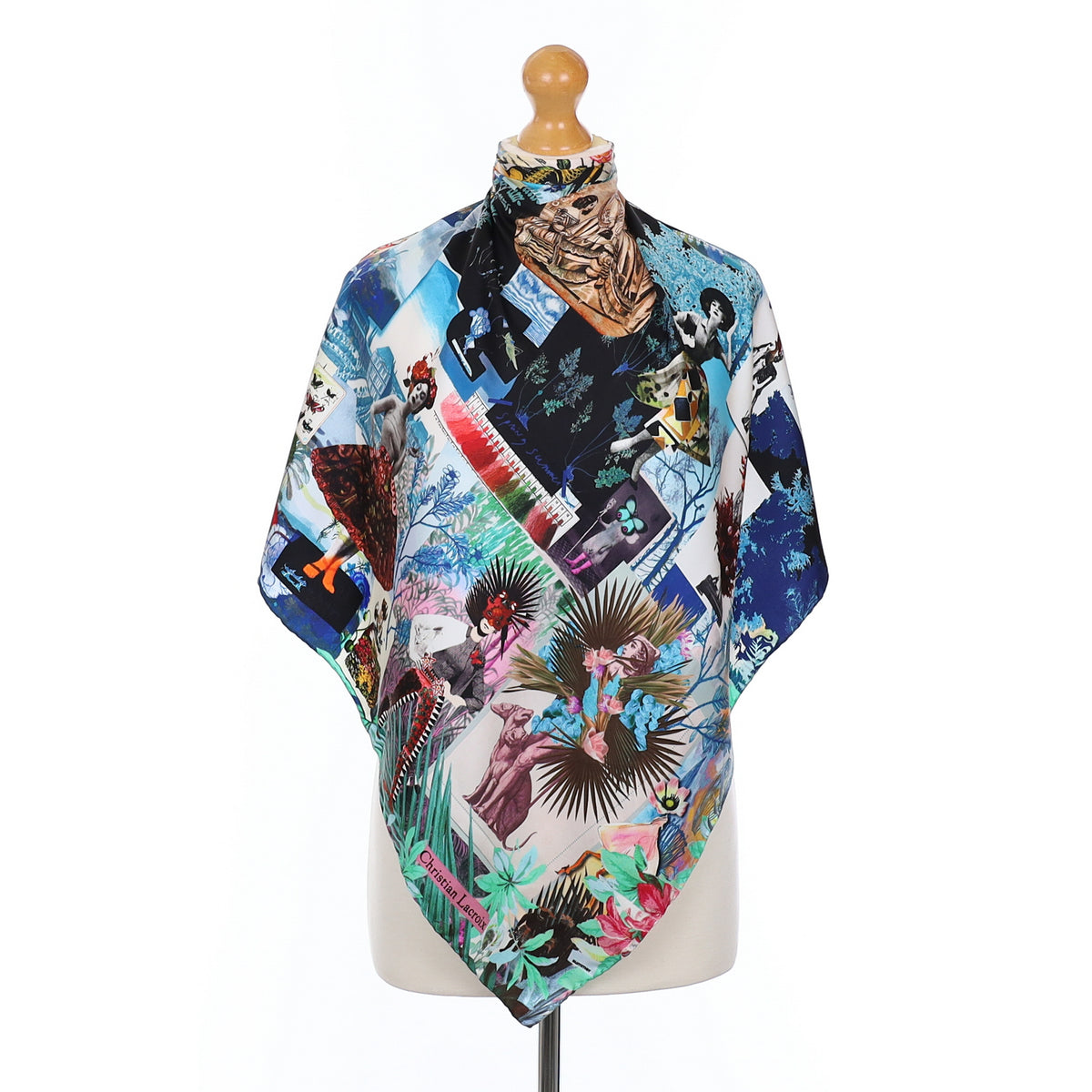 Christian Lacroix Abstract Fashion Themed Silk Scarf