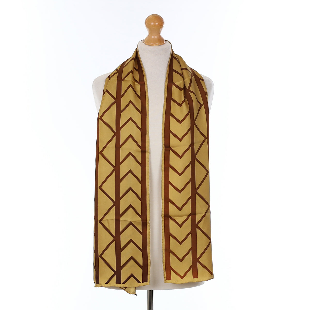 Gold Art Deco Silk Scarf