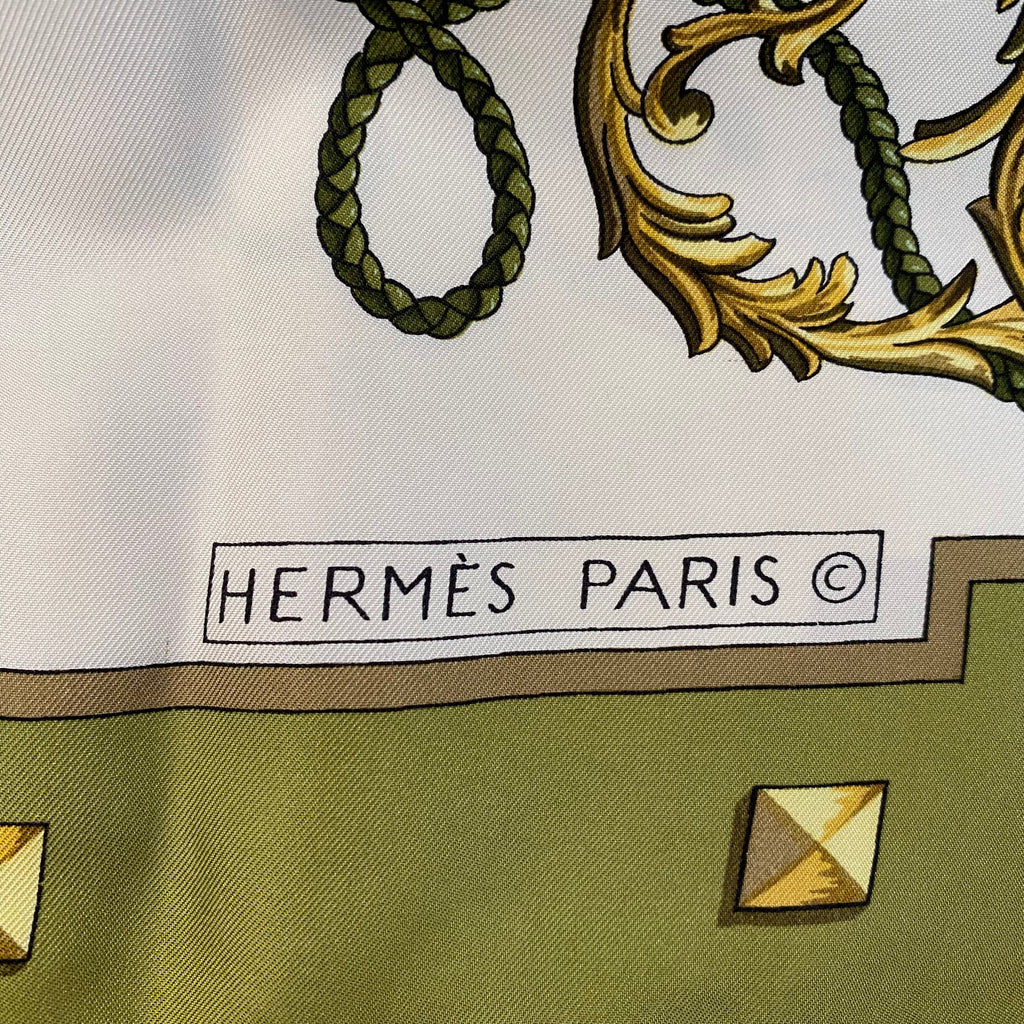 Hermès Les Clefs Vintage Silk Scarf