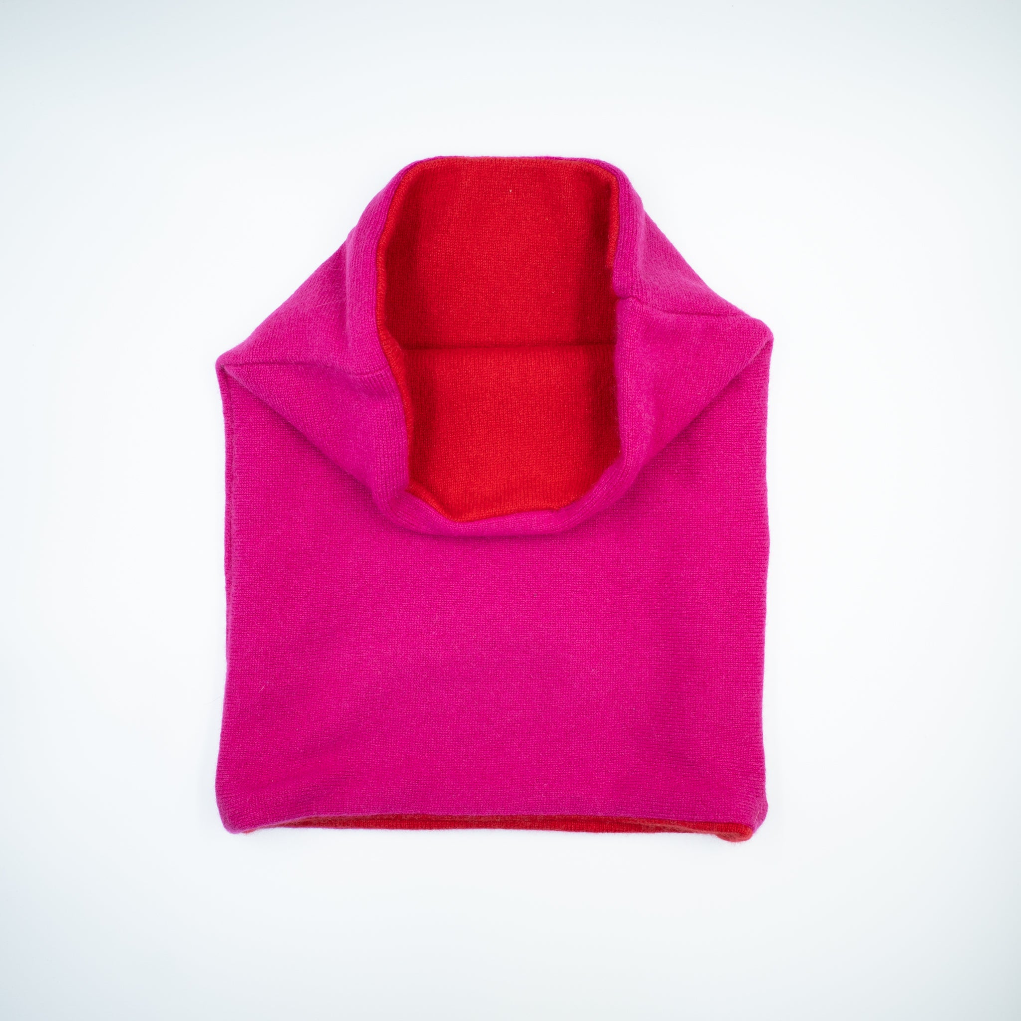Hot Pink and Red Luxury Double Layered Snood