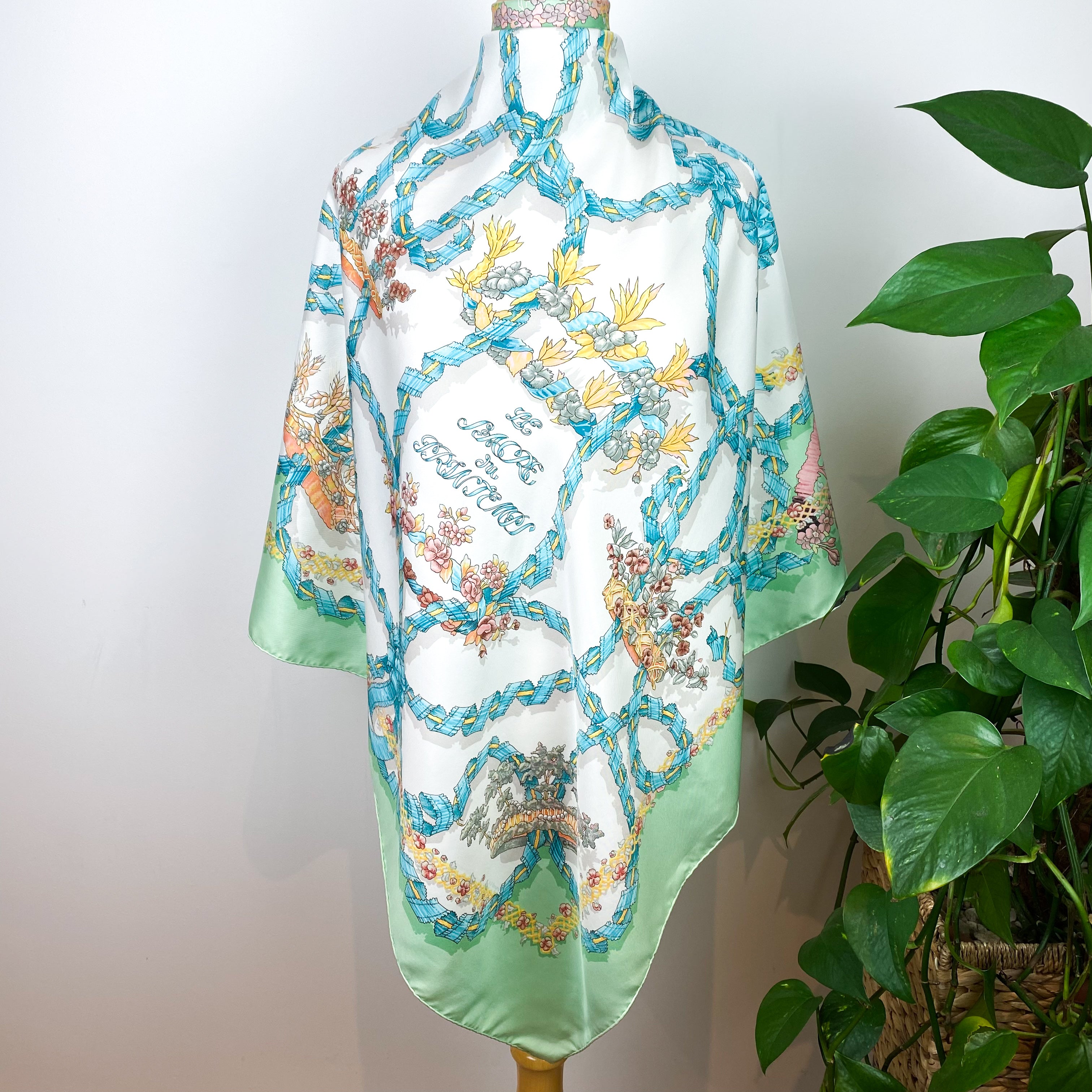 Boxed Hermes Le Sacre du Printemps Vintage Silk Scarf