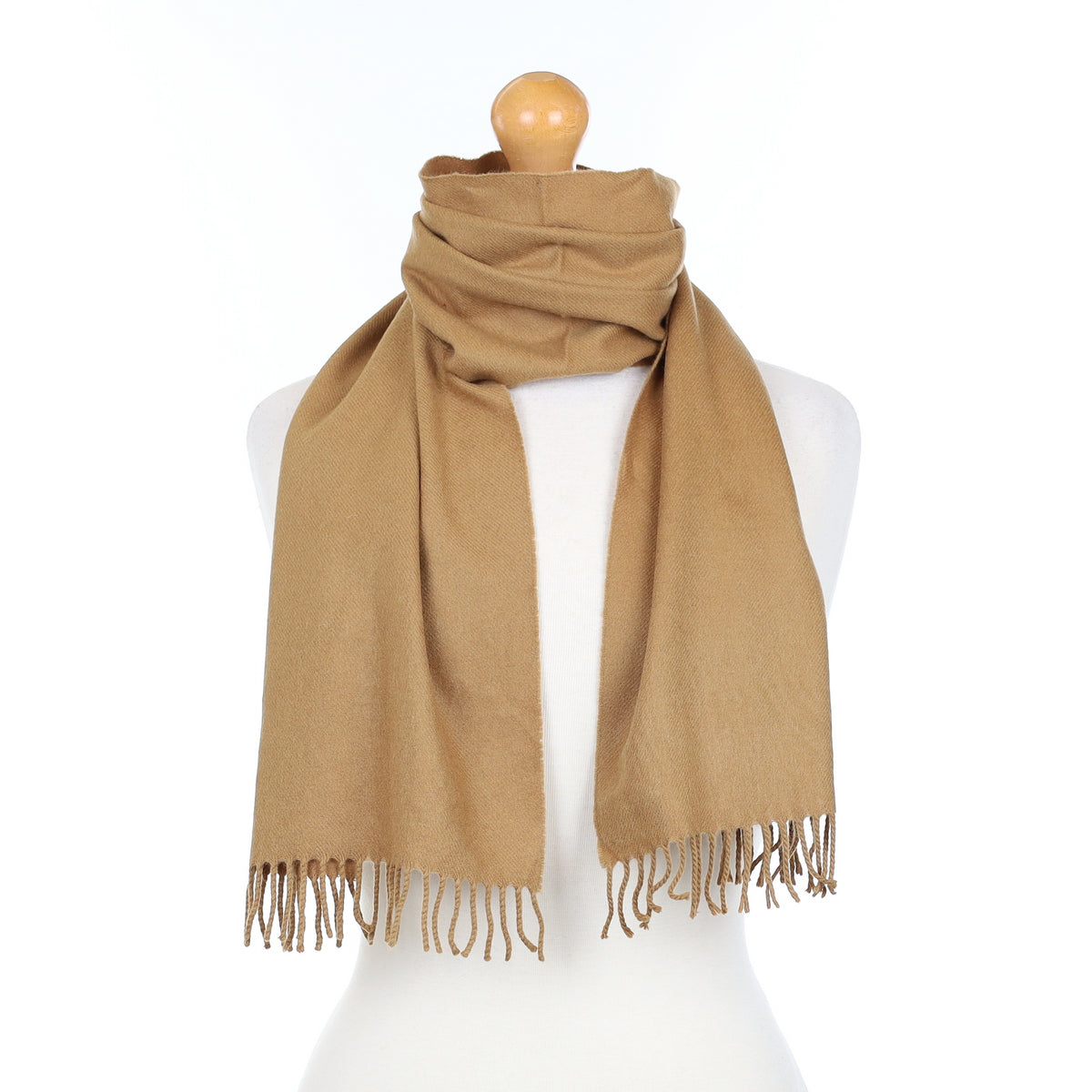 Italian Zegna Cinnamon Brown Cashmere Woven Scarf