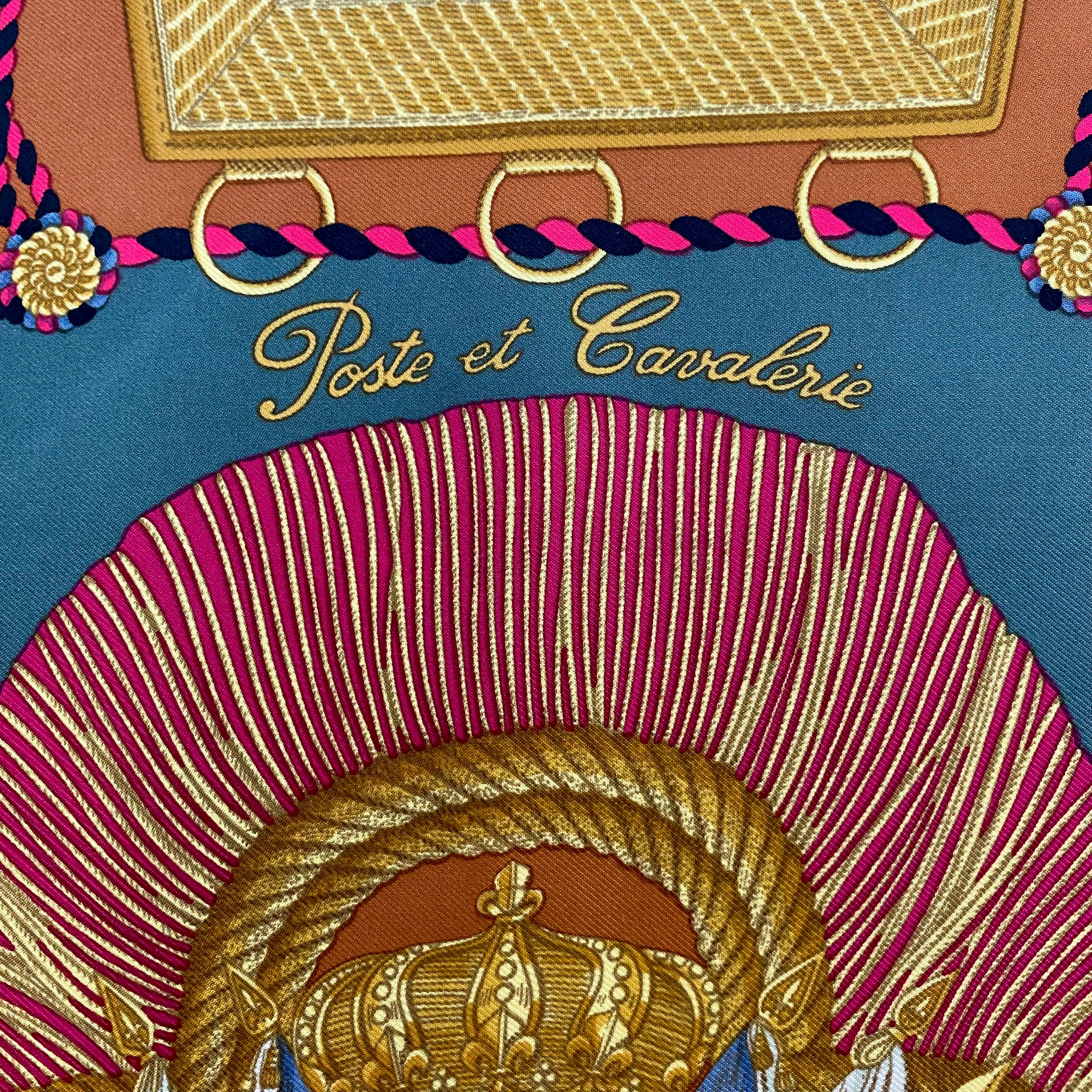 Immaculate Hermès Poste Et Cavalerie Silk Scarf