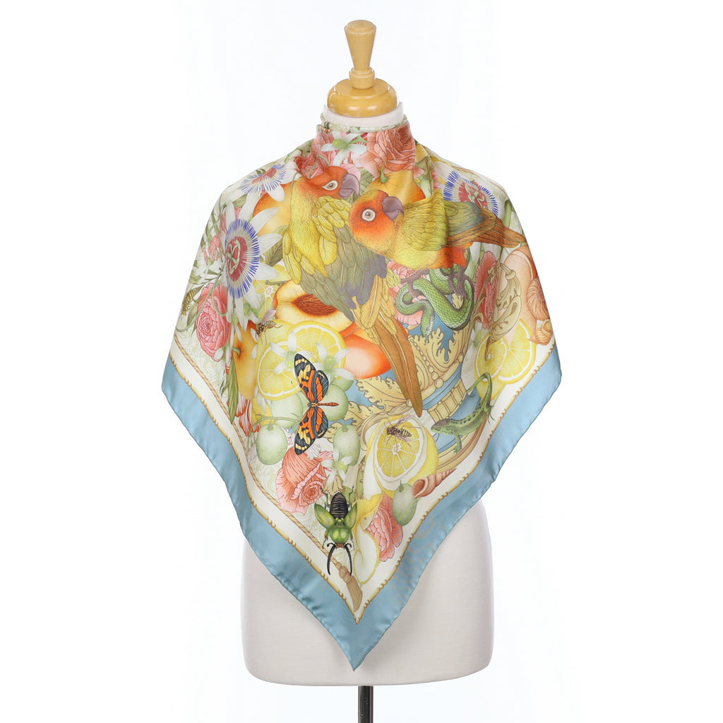 Emily Carter Parrot Silk Scarf