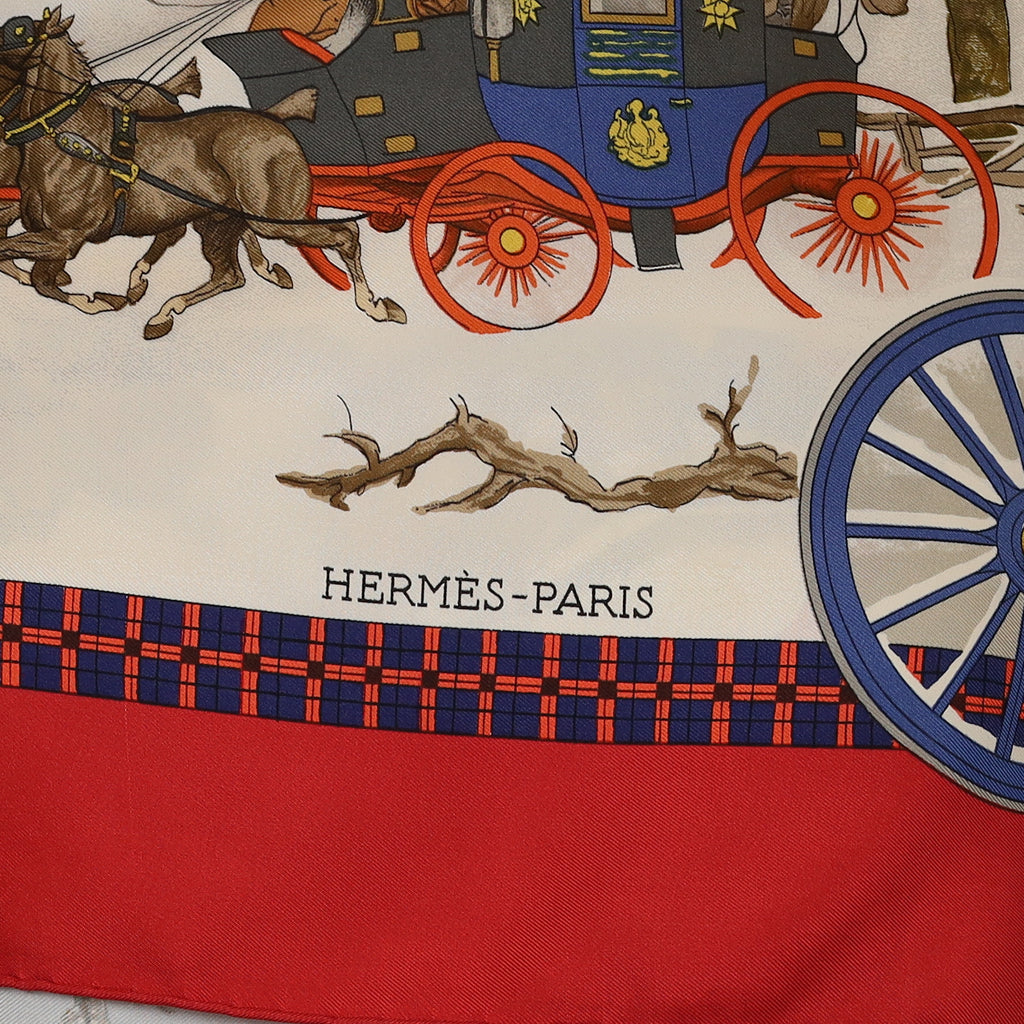 Hermès L’hiver En Poste Silk Scarf