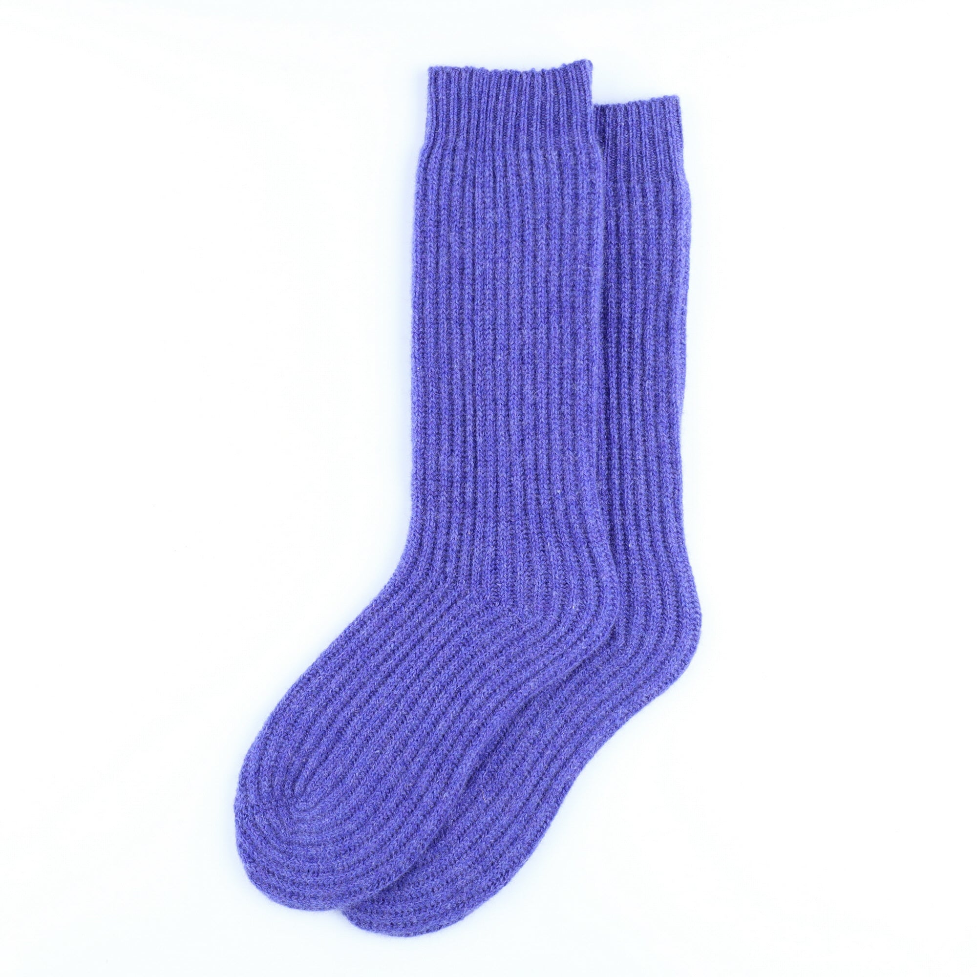 Brand New Scottish Indigo Purple Luxury Cashmere Bed Socks