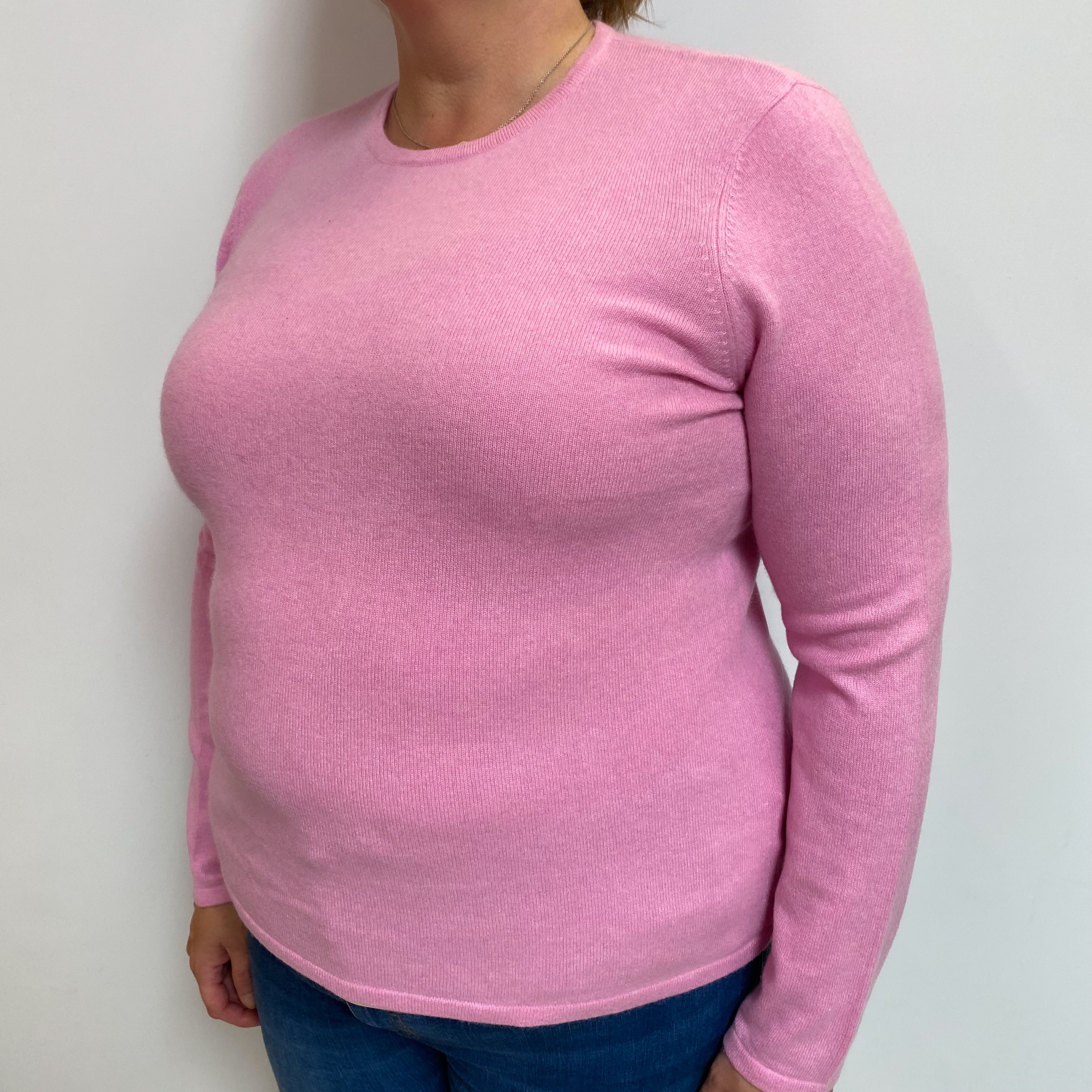 Sugarmouse Pink Cashmere Crew Neck Jumper Extra Large