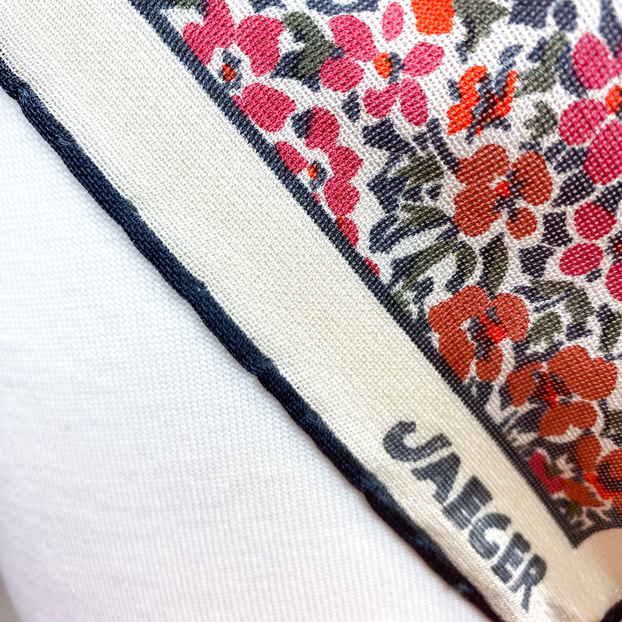 Jaeger Floral Vintage Silk Scarf